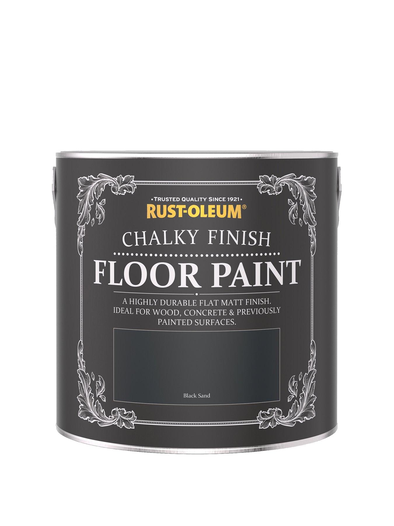 undefined Chalky Finish Floor Paint in Black Sand – 2.5-litre tin