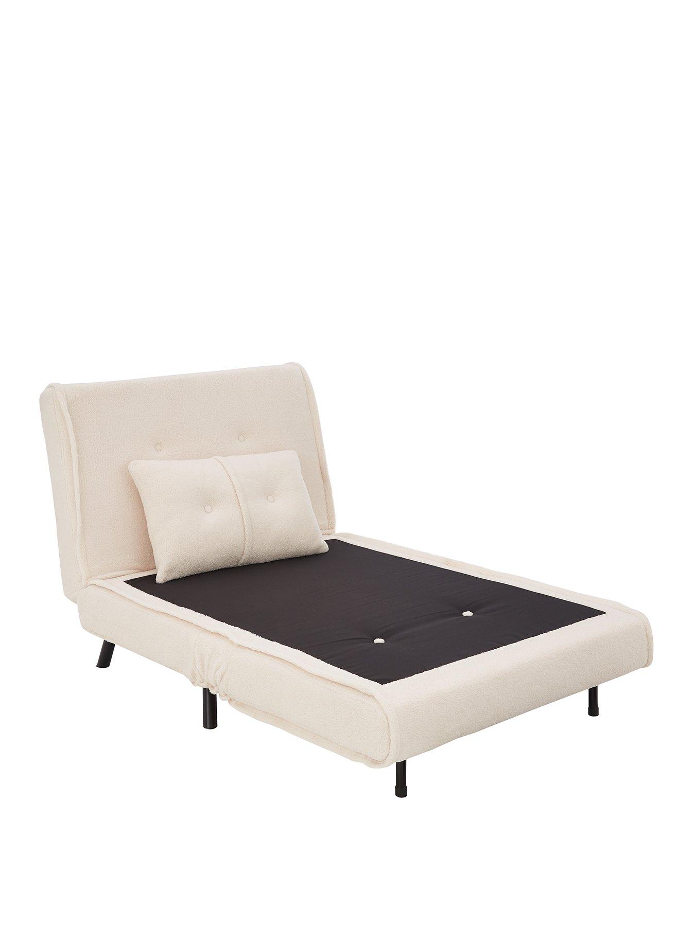Image 3 of 7 of The Very Collection Sherpa Boucle&nbsp;Single Sofa Bed&nbsp;-&nbsp;FSC&reg; Certified