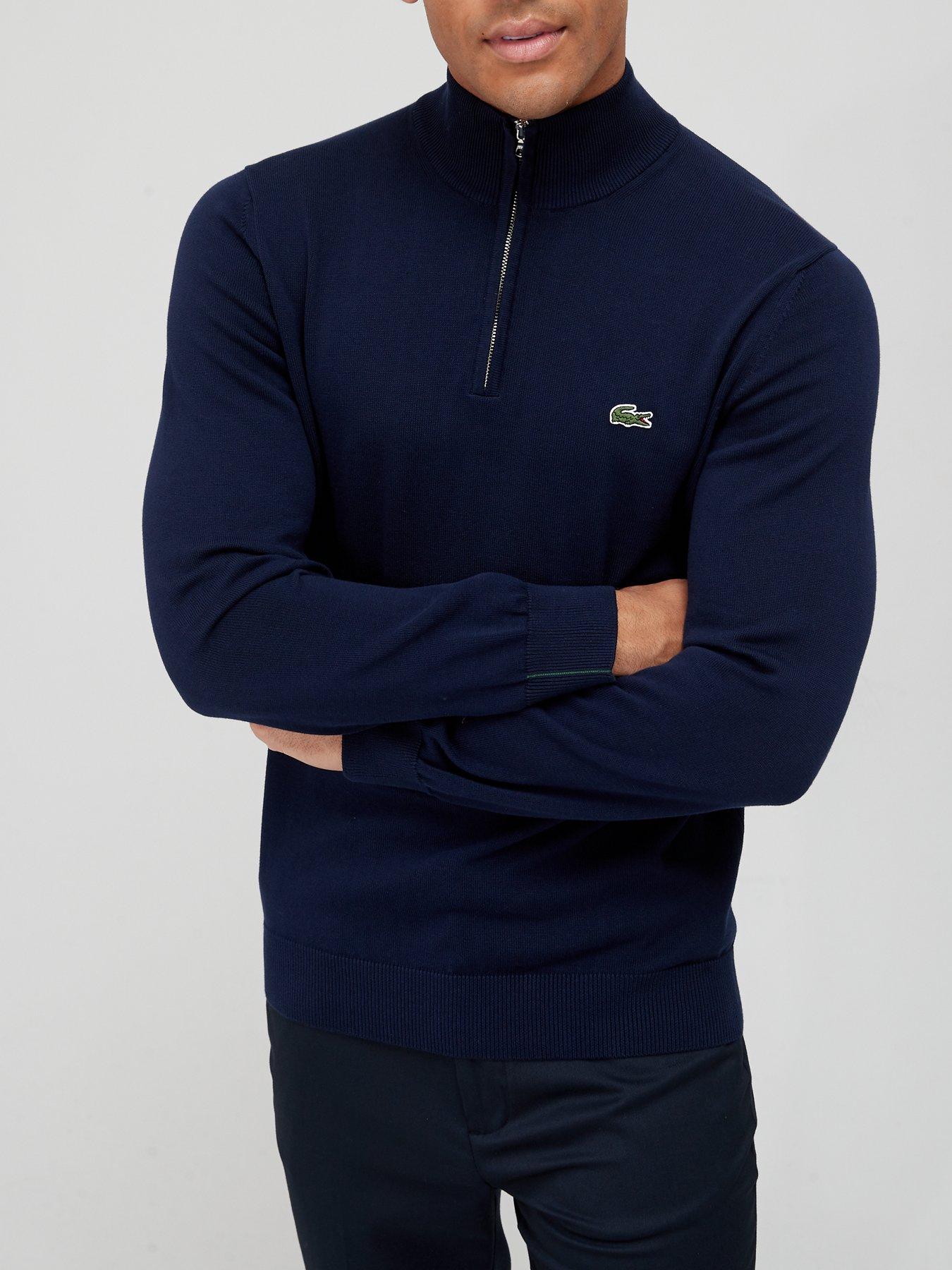 Lacoste Classic Half Zip Knitted Jumper - Navy