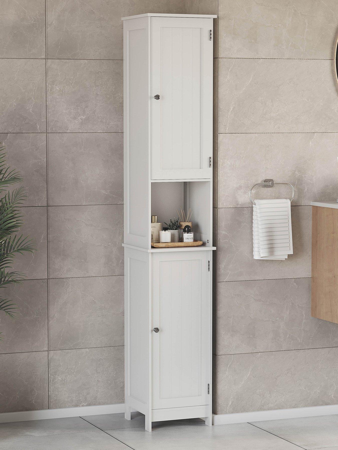 Image 1 of 7 of Bath Vida Priano 2 Door Tall Bathroom&nbsp;Cabinet - White