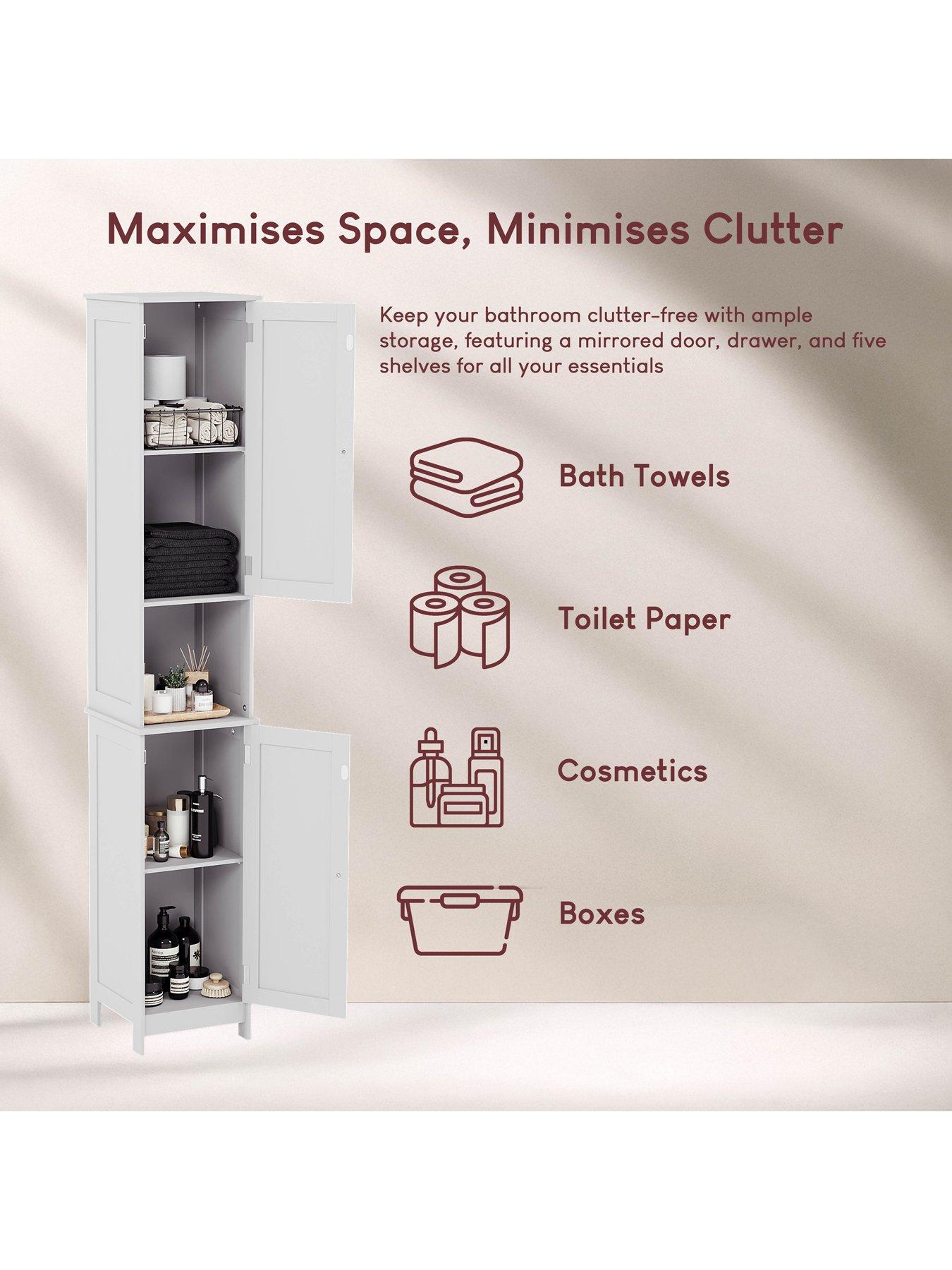 Image 4 of 7 of Bath Vida Priano 2 Door Tall Bathroom&nbsp;Cabinet - White