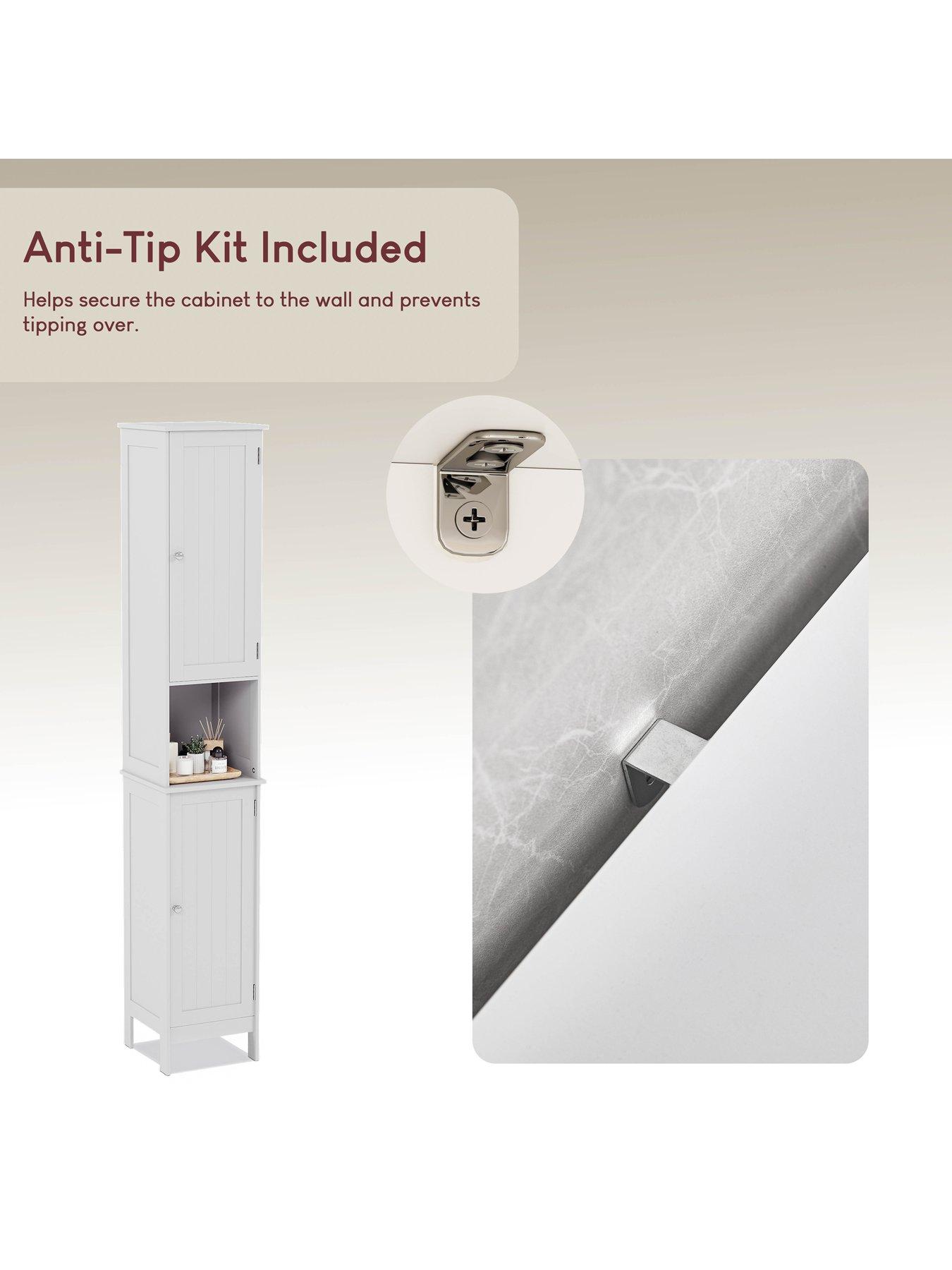 Image 6 of 7 of Bath Vida Priano 2 Door Tall Bathroom&nbsp;Cabinet - White
