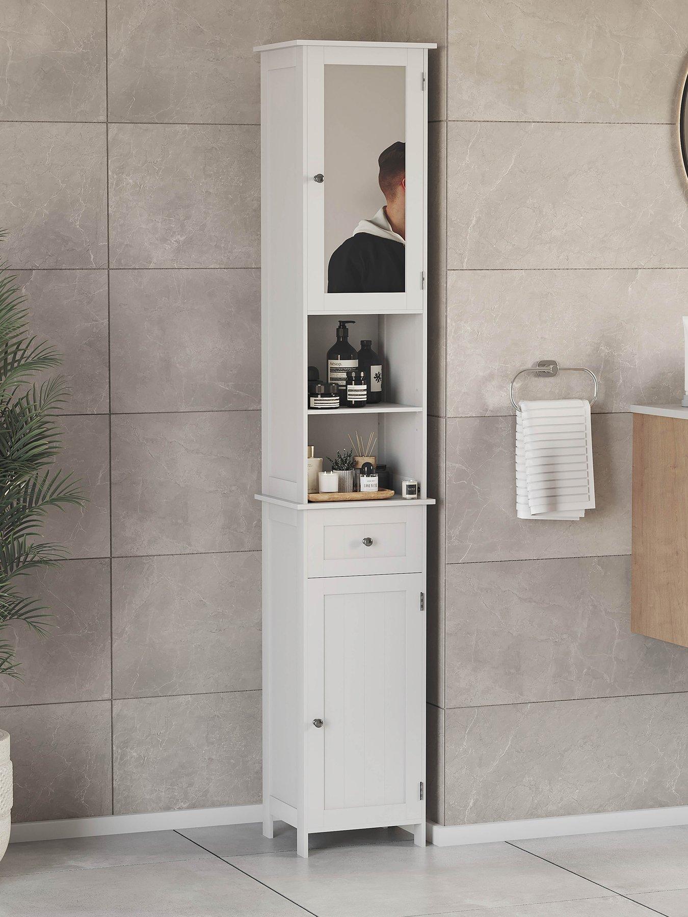 Image 1 of 7 of Bath Vida Priano 2 Door Tall Cabinet With Mirror