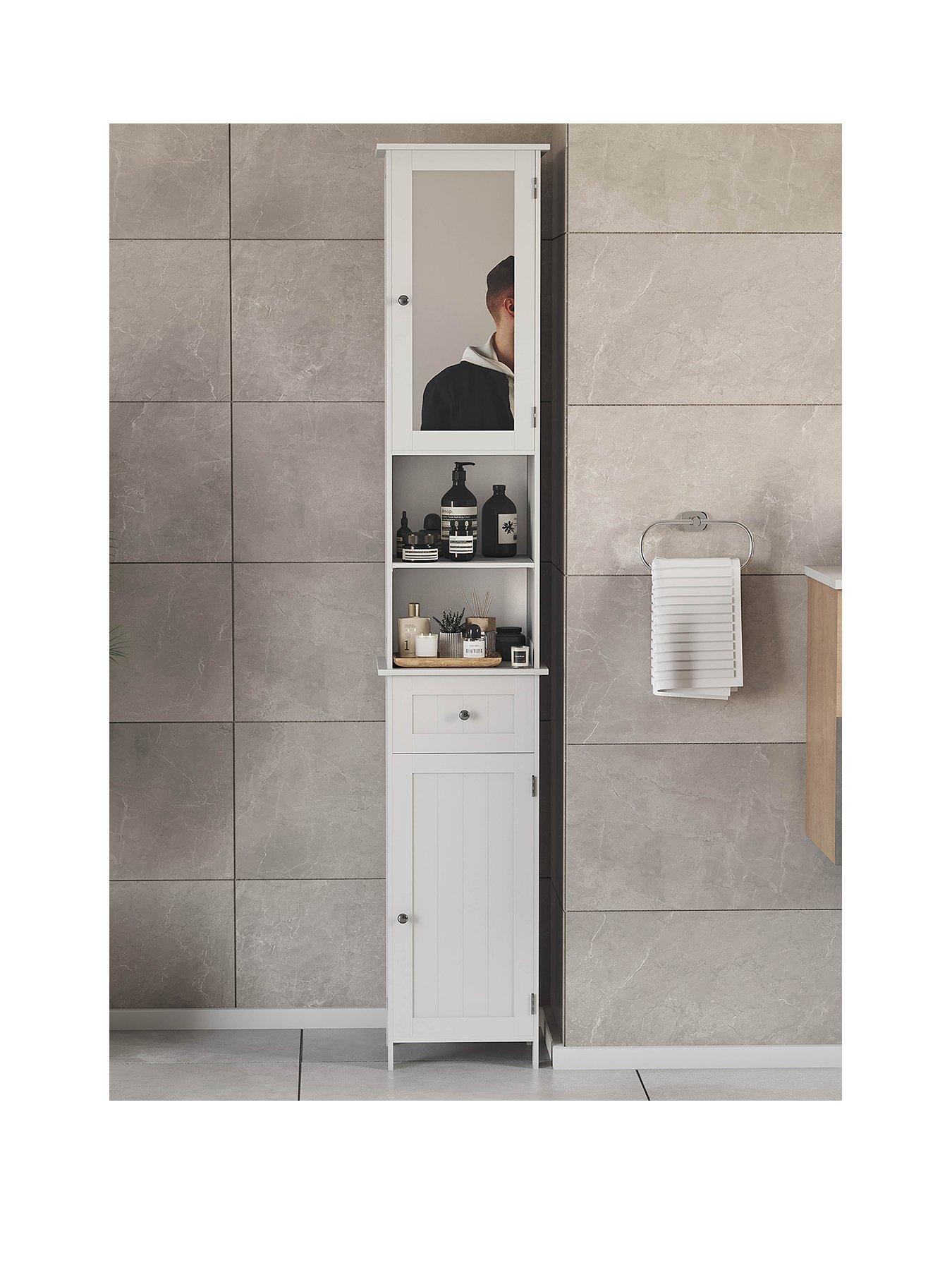 Image 2 of 7 of Bath Vida Priano 2 Door Tall Cabinet With Mirror