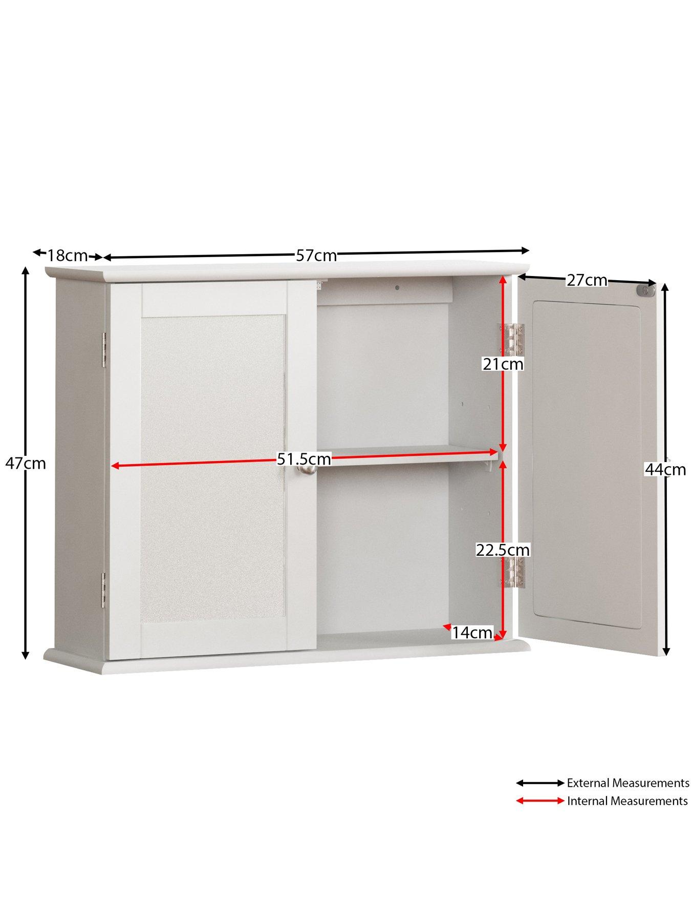 Image 5 of 5 of Bath Vida Priano 2 Door Mirrored Wall Cabinet