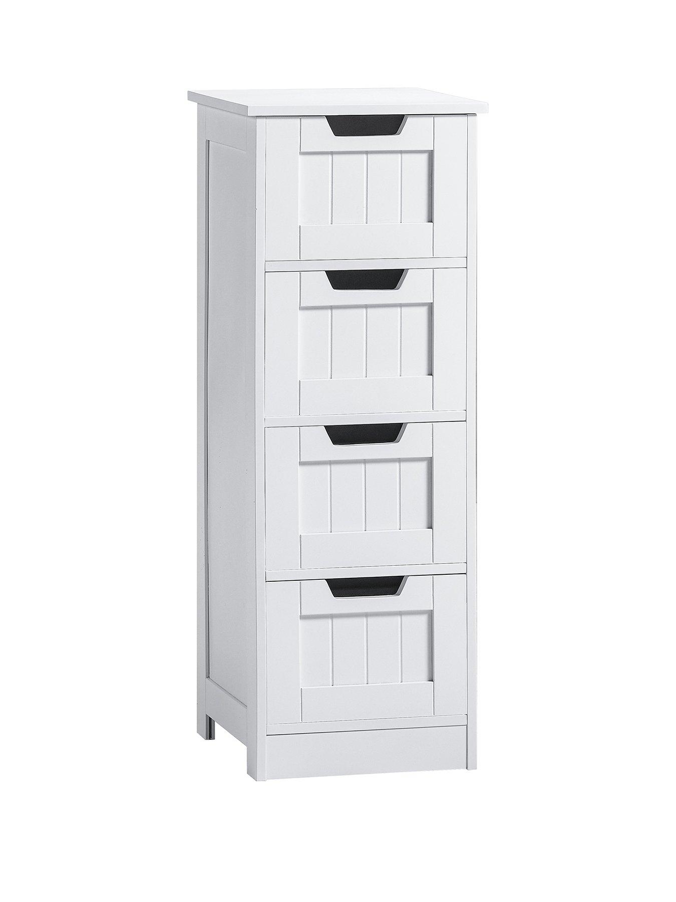Image 2 of 6 of Bath Vida Priano 4 Drawer Freestanding Bathroom Unit - White