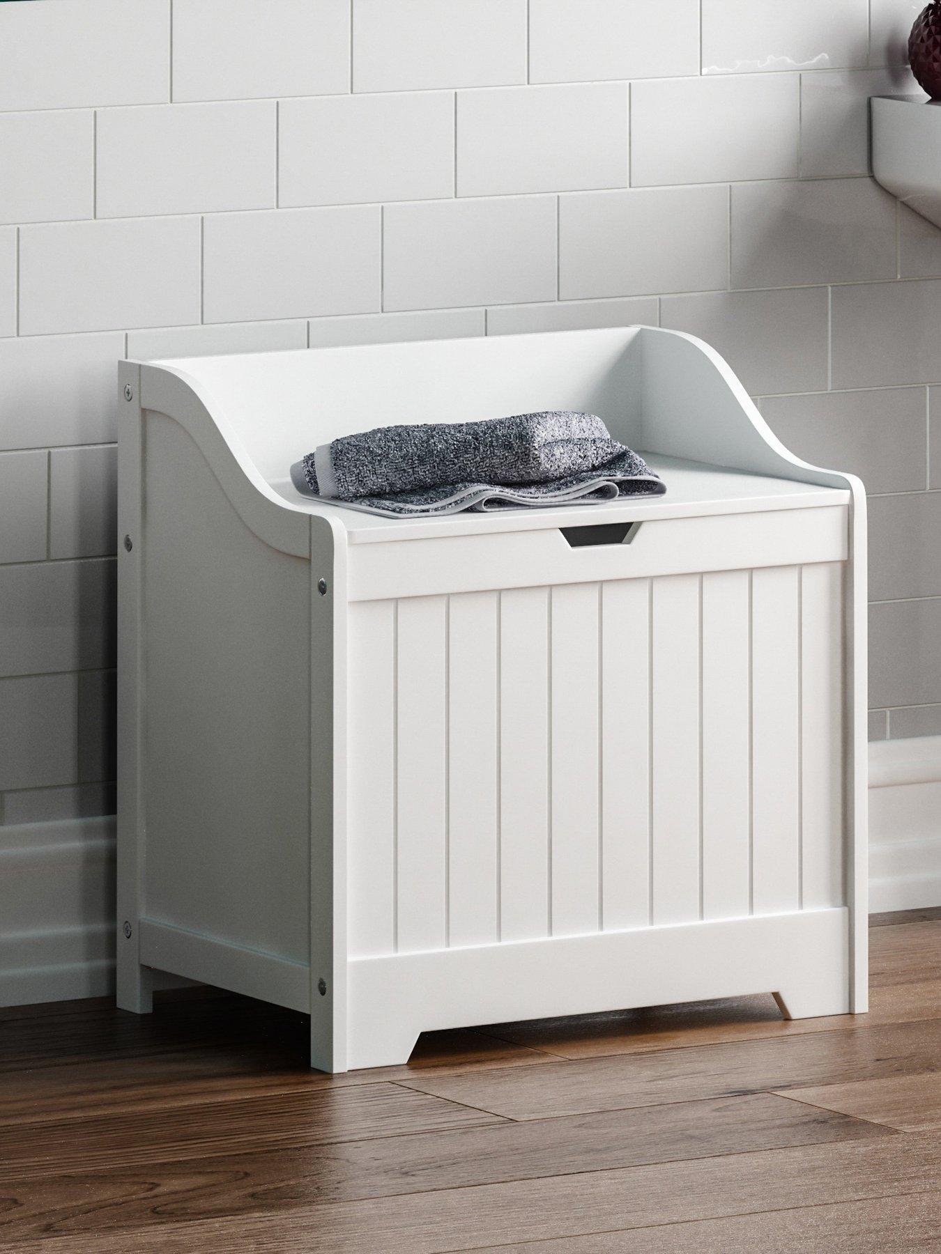 Image of Bath Vida Priano Laundry Chest - White