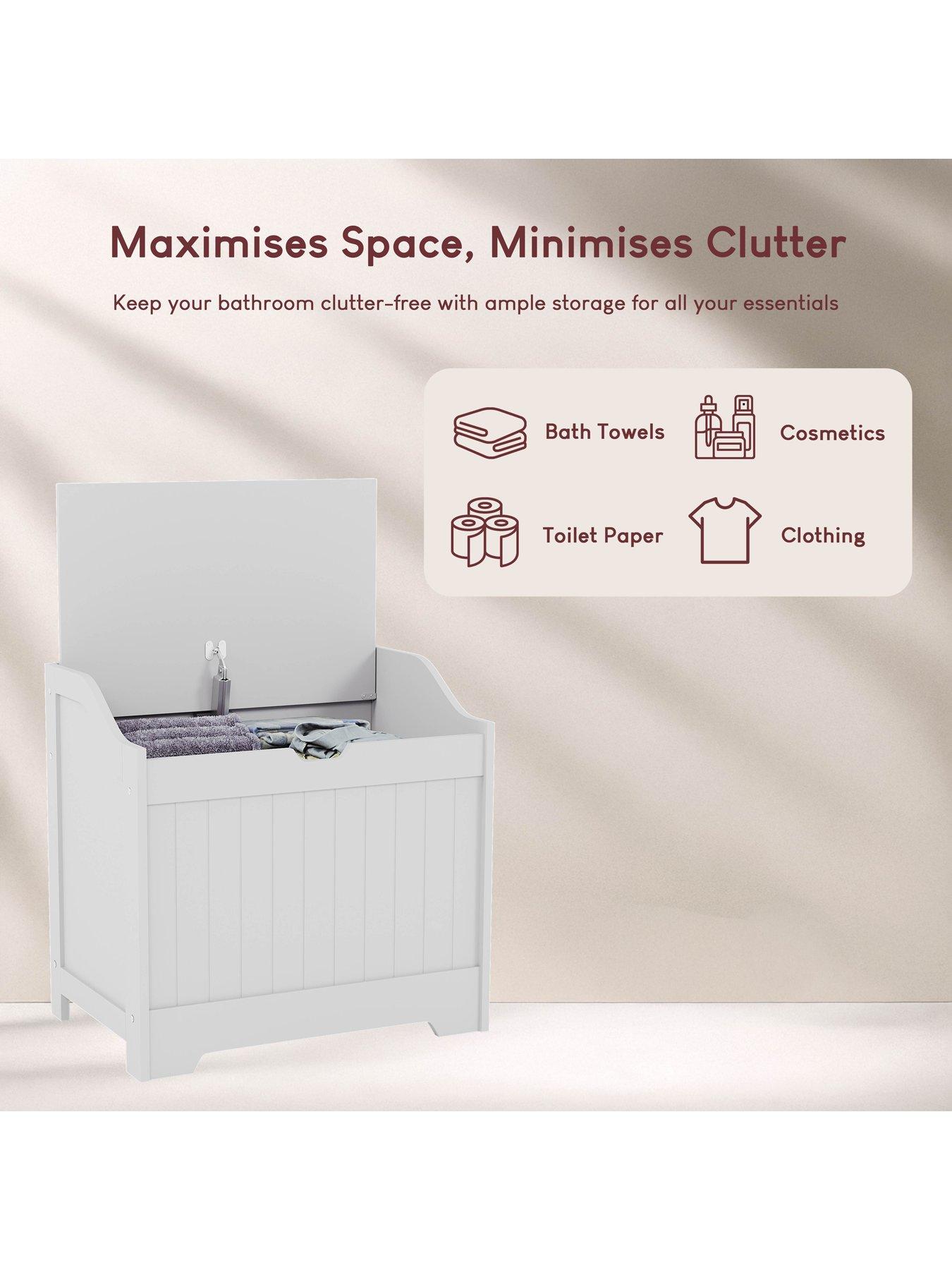 Image 4 of 7 of Bath Vida Priano Laundry Chest - White