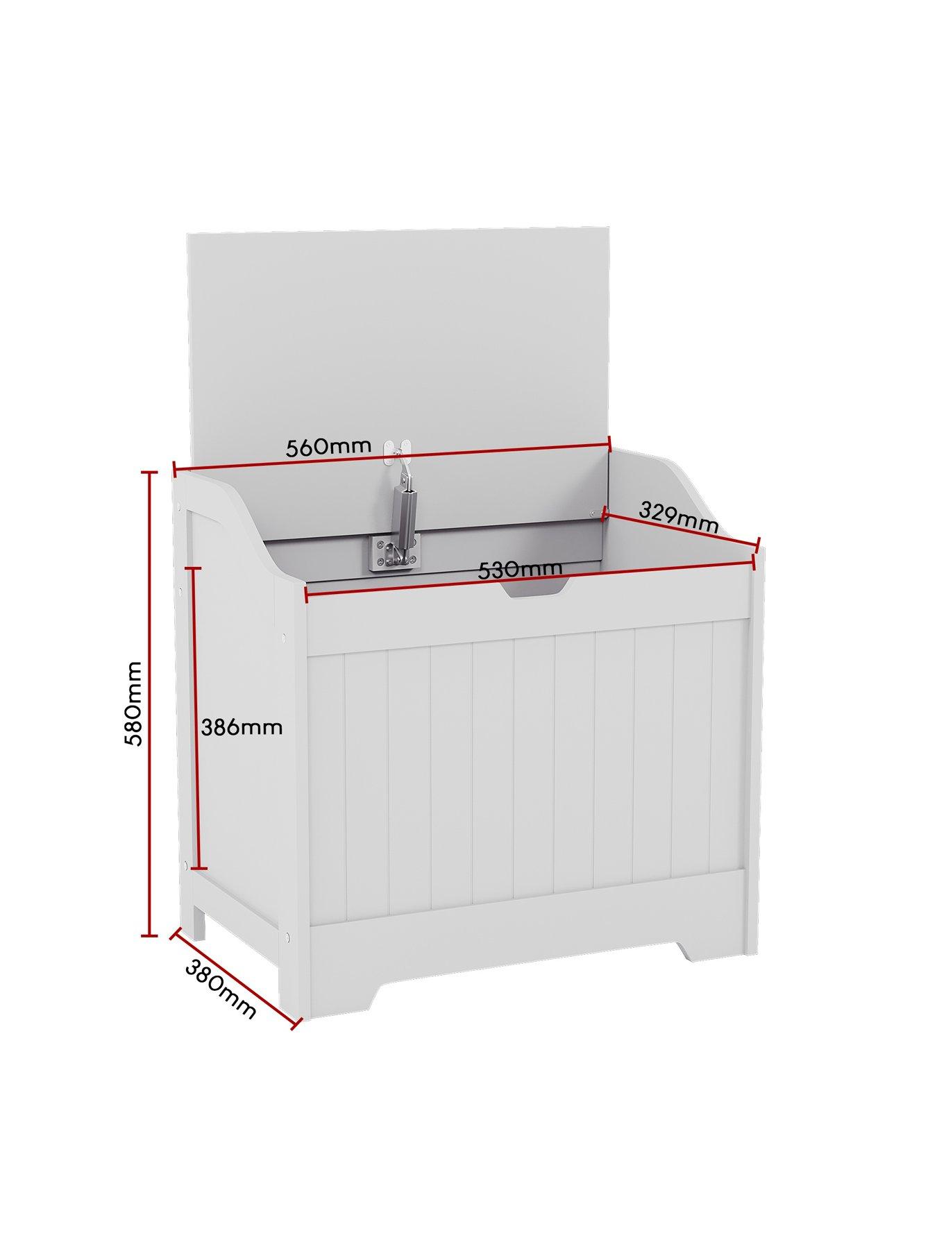 Image 6 of 7 of Bath Vida Priano Laundry Chest - White