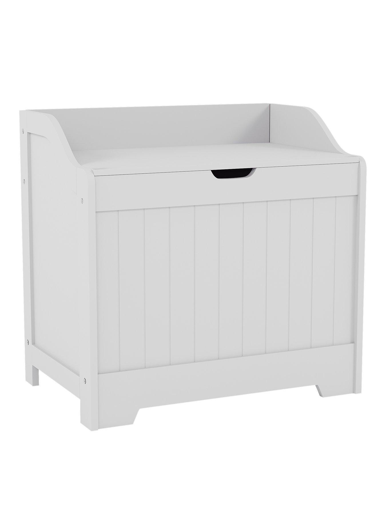 Image 7 of 7 of Bath Vida Priano Laundry Chest - White