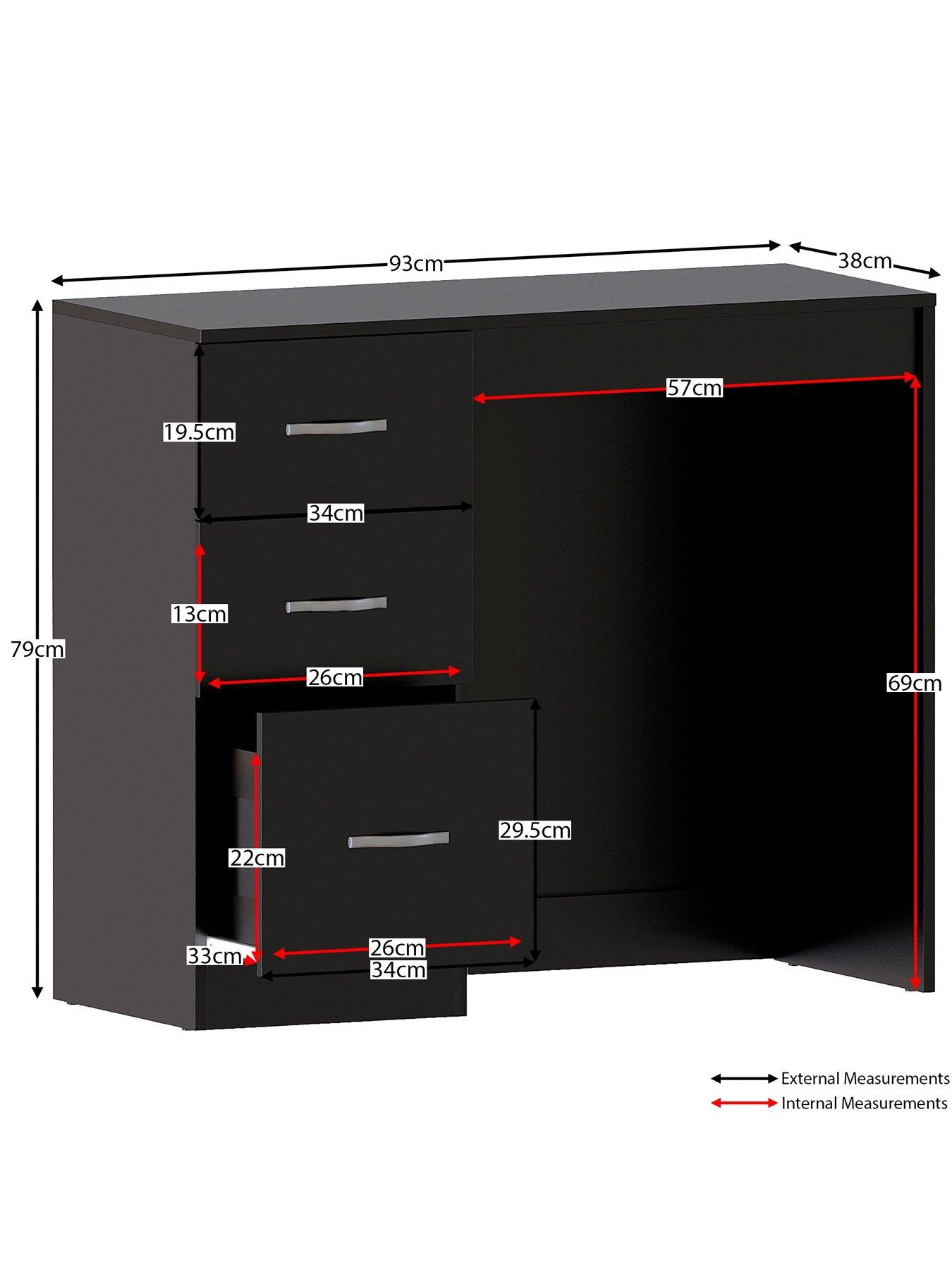 Image 6 of 6 of Vida Designs Riano Dressing Table - Black