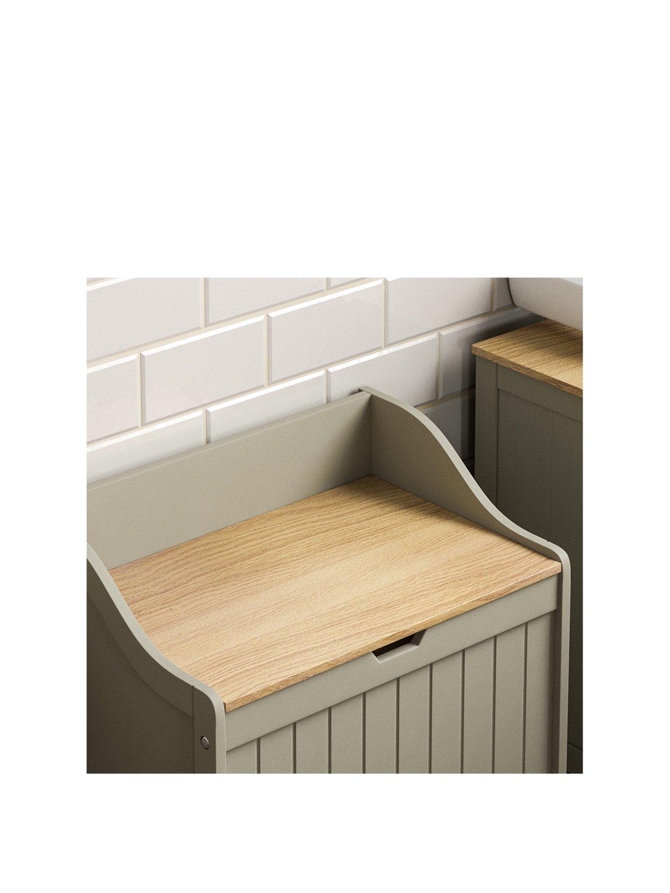 Image 3 of 7 of Bath Vida Priano Laundry Chest - Grey