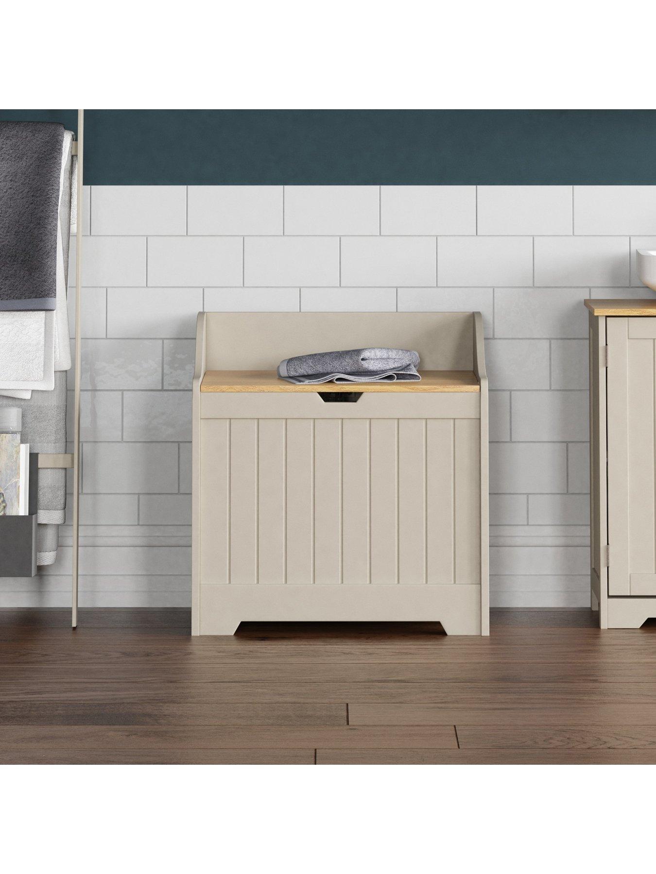 Image 5 of 7 of Bath Vida Priano Laundry Chest - Grey