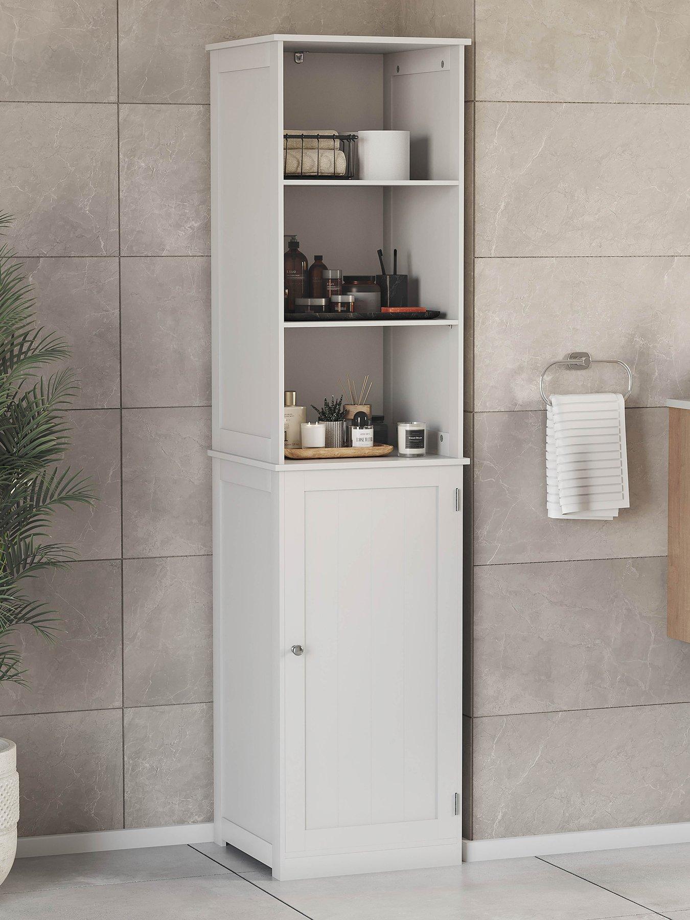 Image 1 of 7 of Bath Vida Priano 1 Door 2 Shelf Tall Cabinet