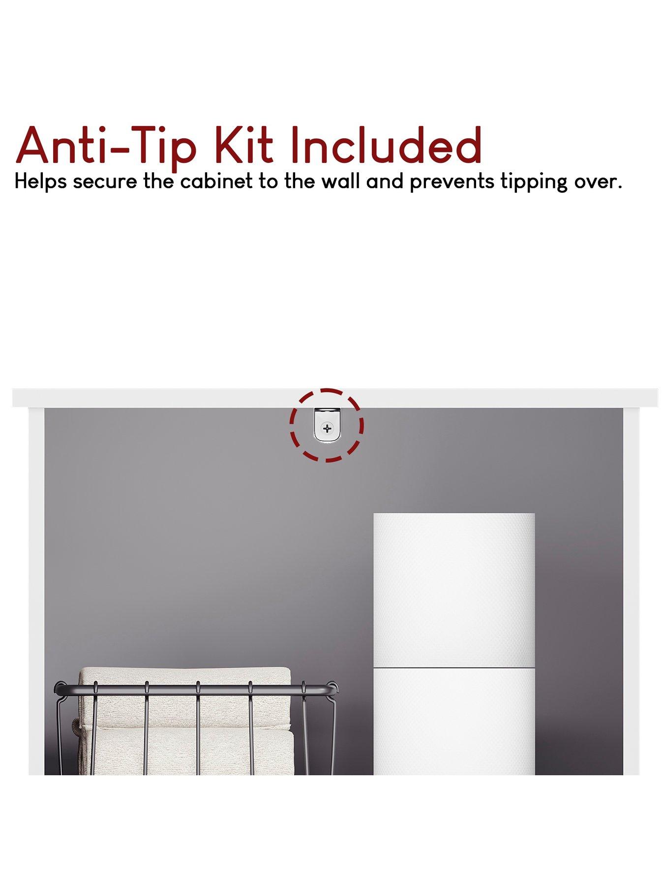 Image 6 of 7 of Bath Vida Priano 1 Door 2 Shelf Tall Cabinet