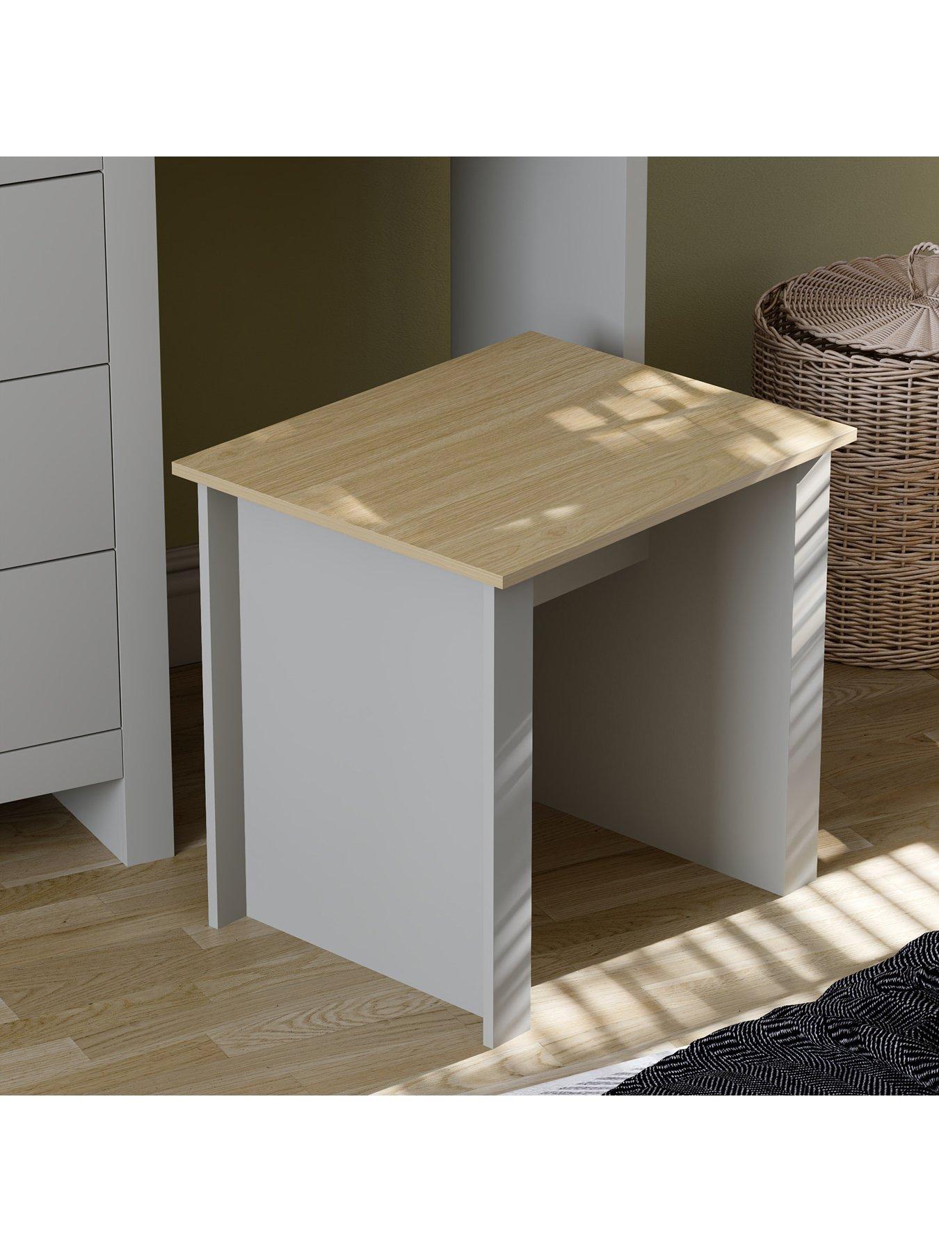 Image 4 of 6 of Vida Designs Arlington Dressing Table, Stool and Mirror Set - Grey