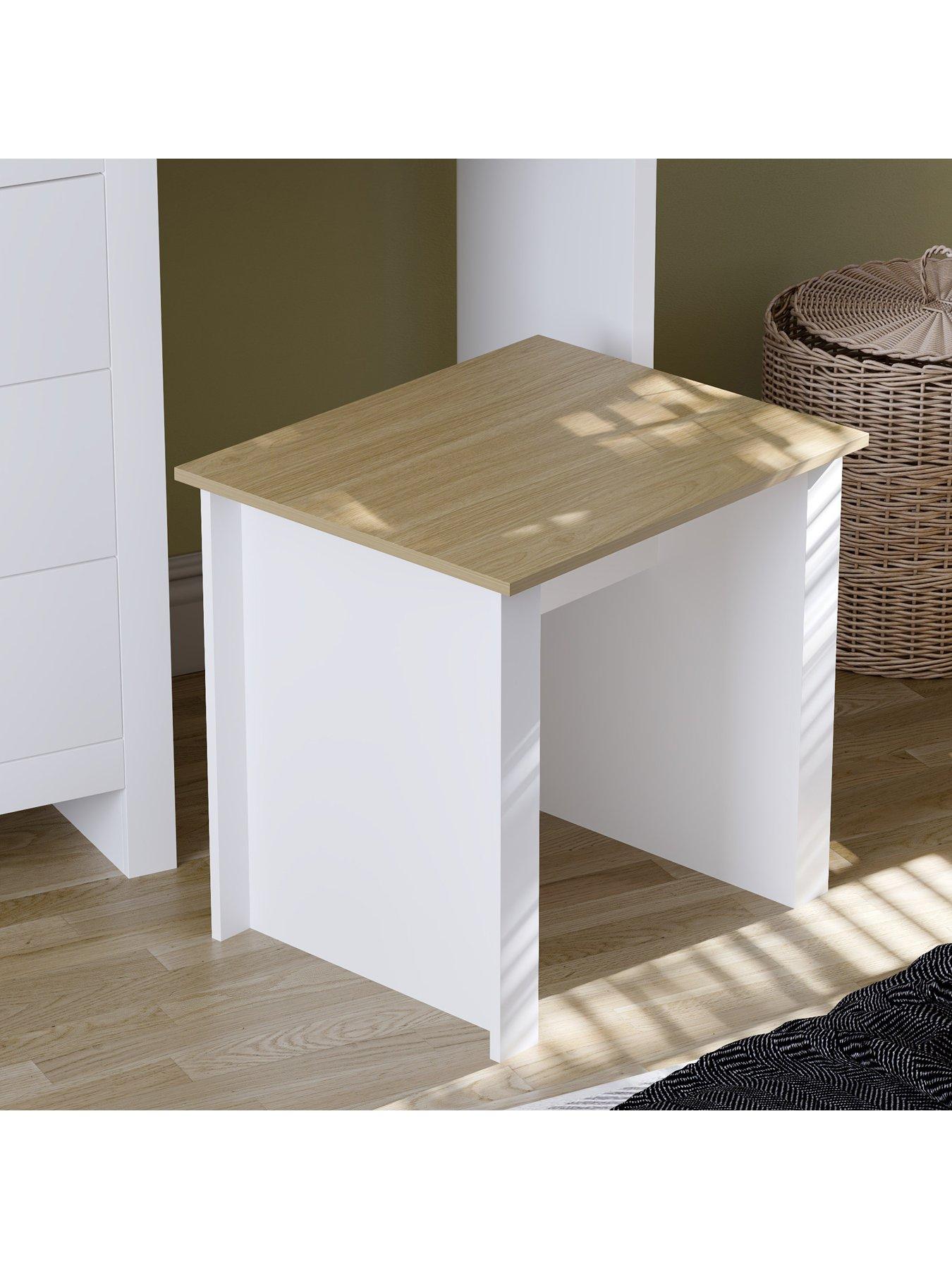 Image 4 of 6 of Vida Designs Arlington Dressing Table, Stool and Mirror Set - White