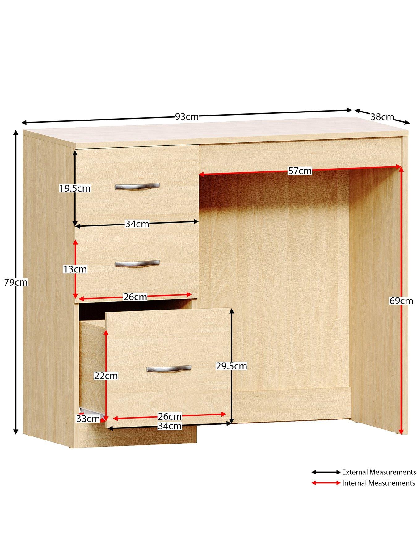 Image 6 of 6 of Vida Designs Riano Dressing Table - Pine