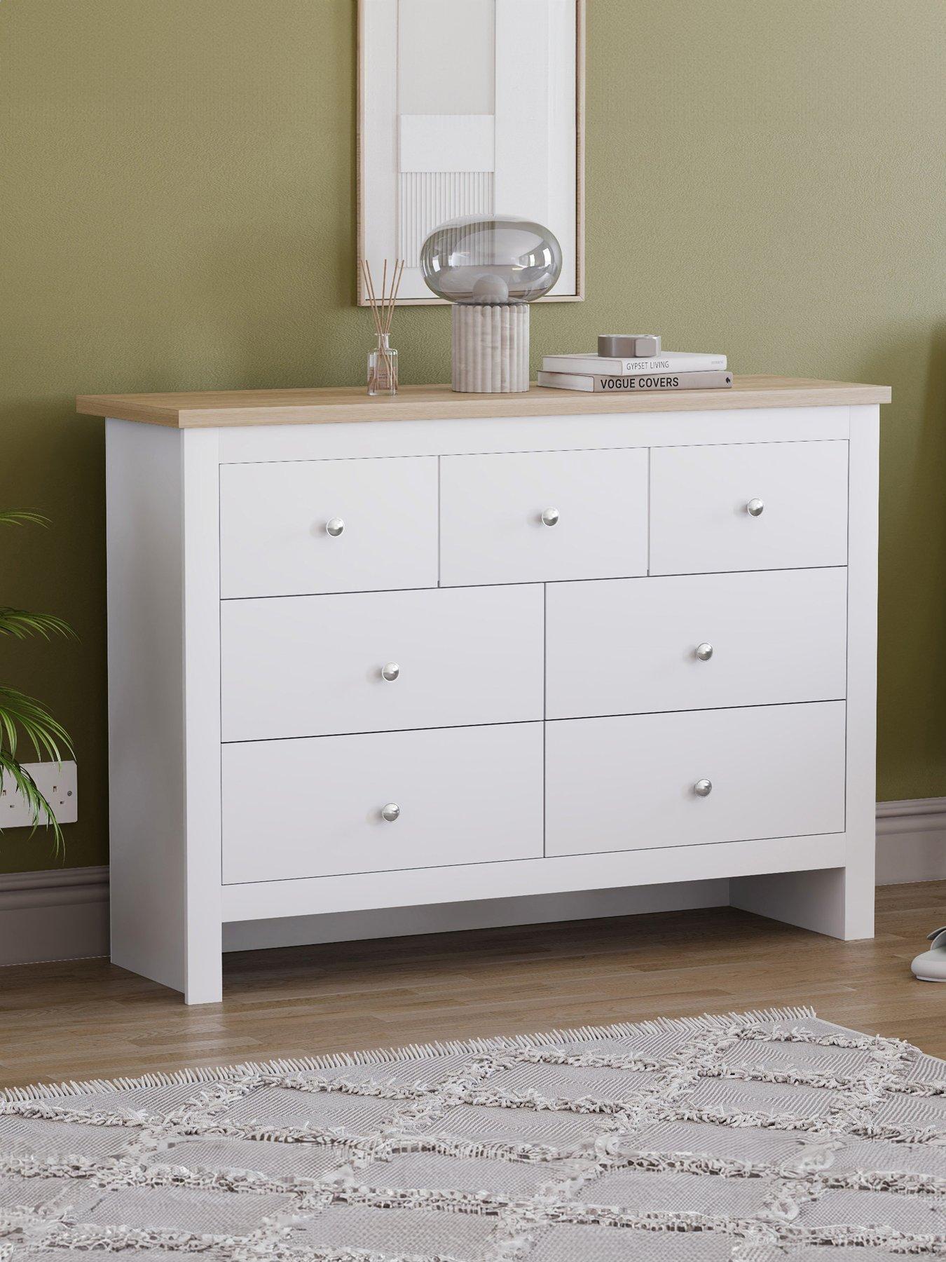 Image of Vida Designs Arlington 4 + 3 Drawer Chest - White
