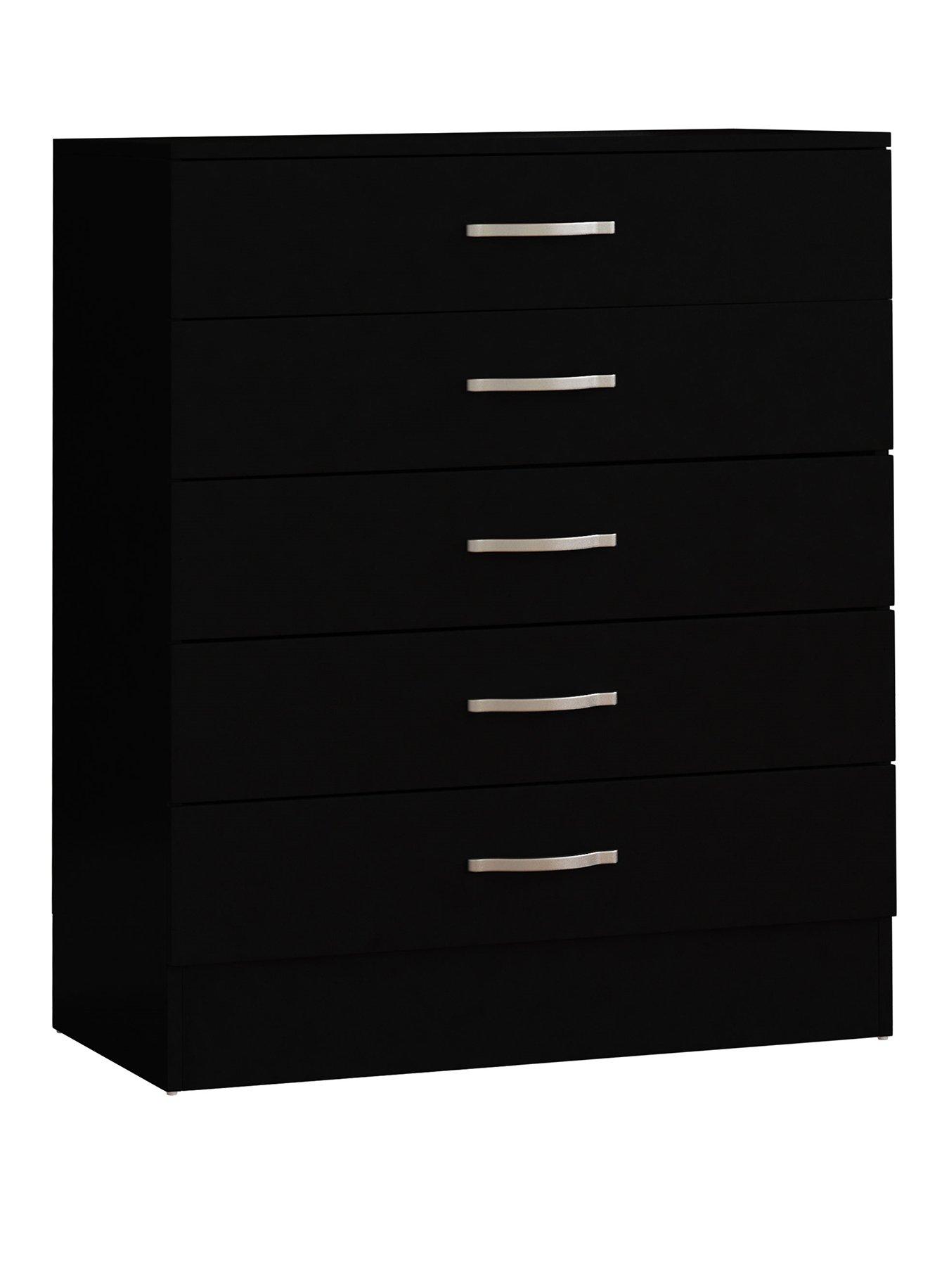 vida-designs-riano-5-drawer-compactnbspchest-blackstillFront