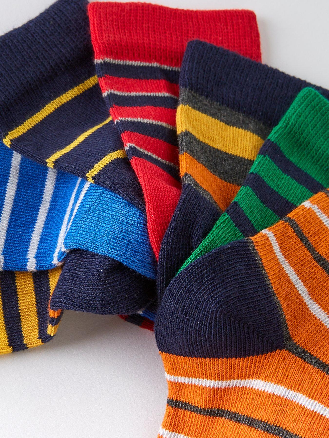 Image 3 of 3 of The Very Collection Boys 7 Pack Striped Socks - Multi