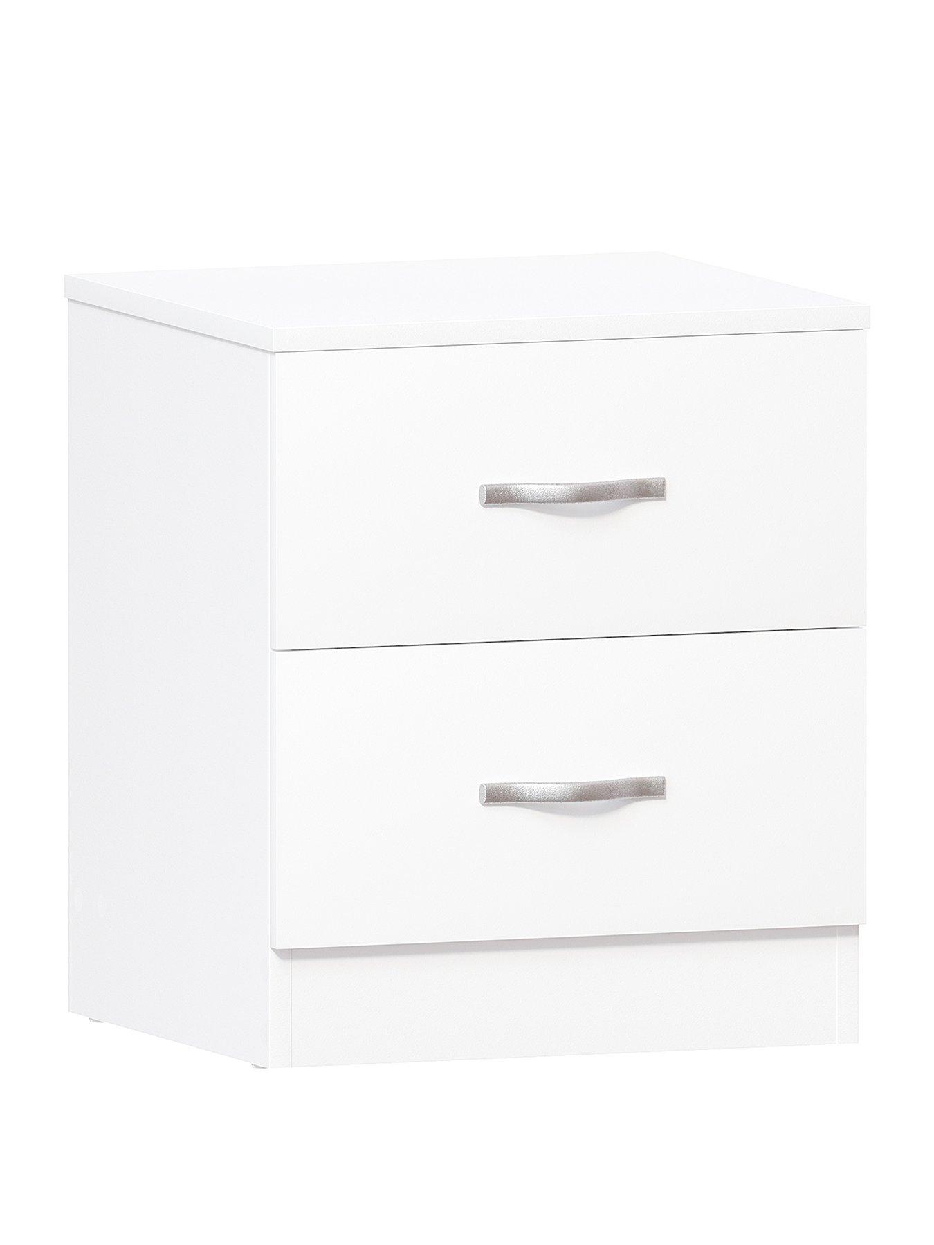 Image 2 of 6 of Vida Designs Riano Compact 2 Drawer Bedside Chest - White