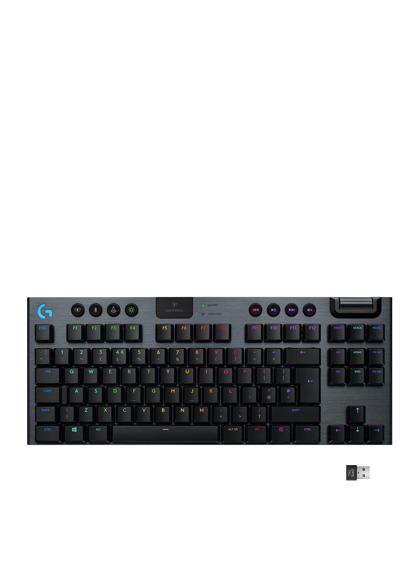 Image 1 of 7 of LogitechG G915 LIGHTSPEED TKL Tenkeyless Wireless Mechanical Gaming Keyboard - Black