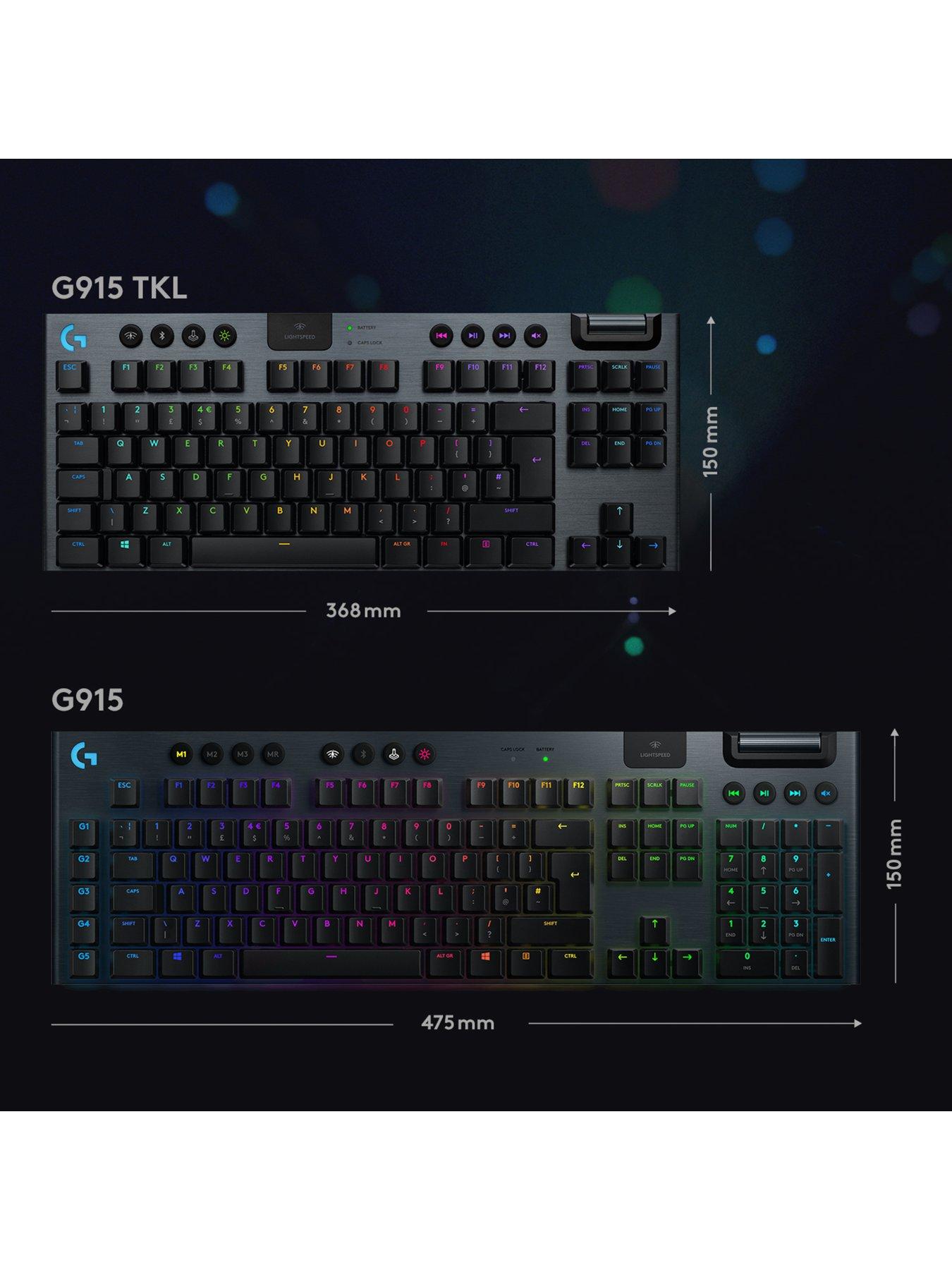 Image 5 of 7 of LogitechG G915 LIGHTSPEED TKL Tenkeyless Wireless Mechanical Gaming Keyboard - Black