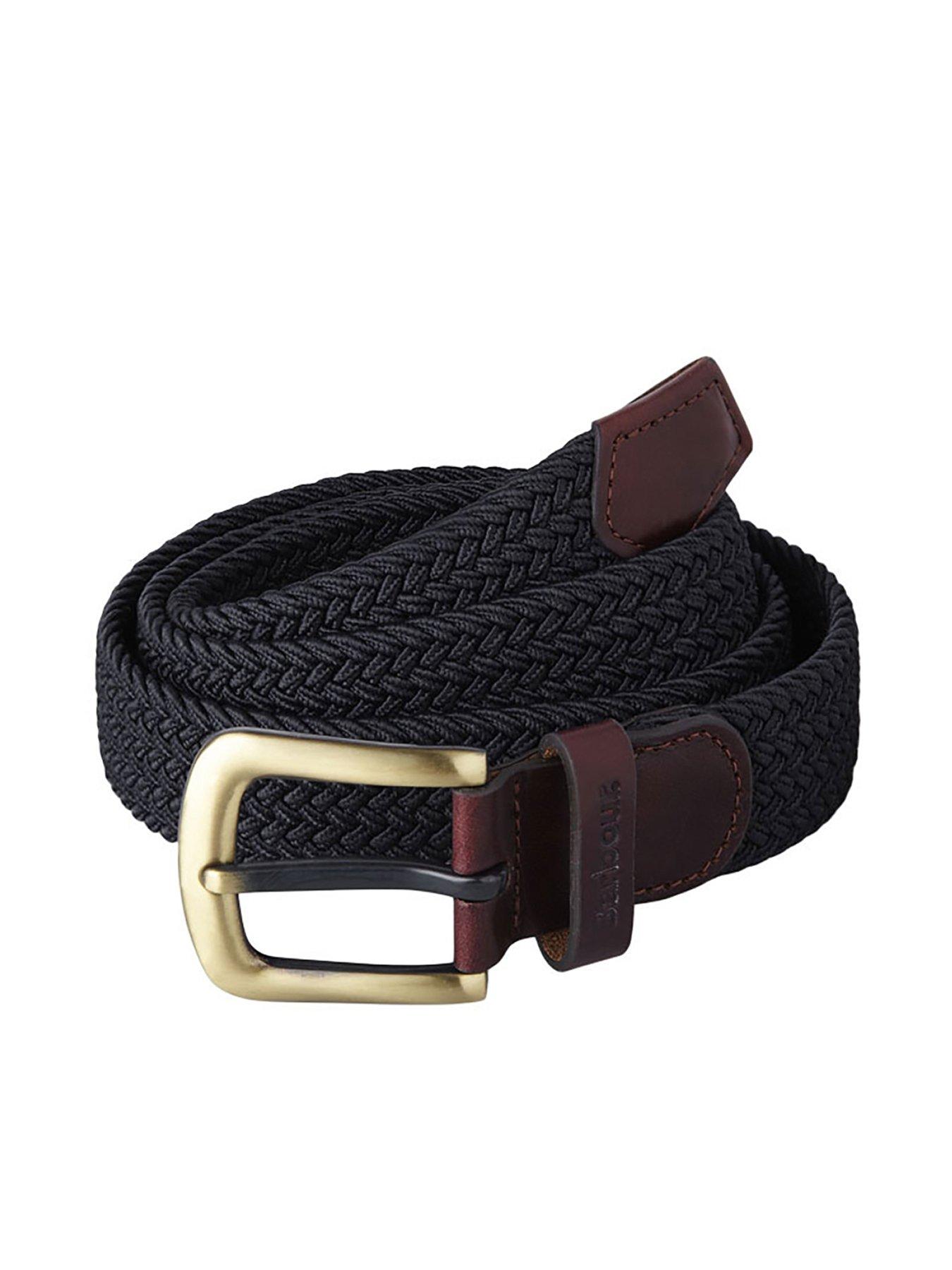 barbour-stretch-webbing-leather-belt-navyfront