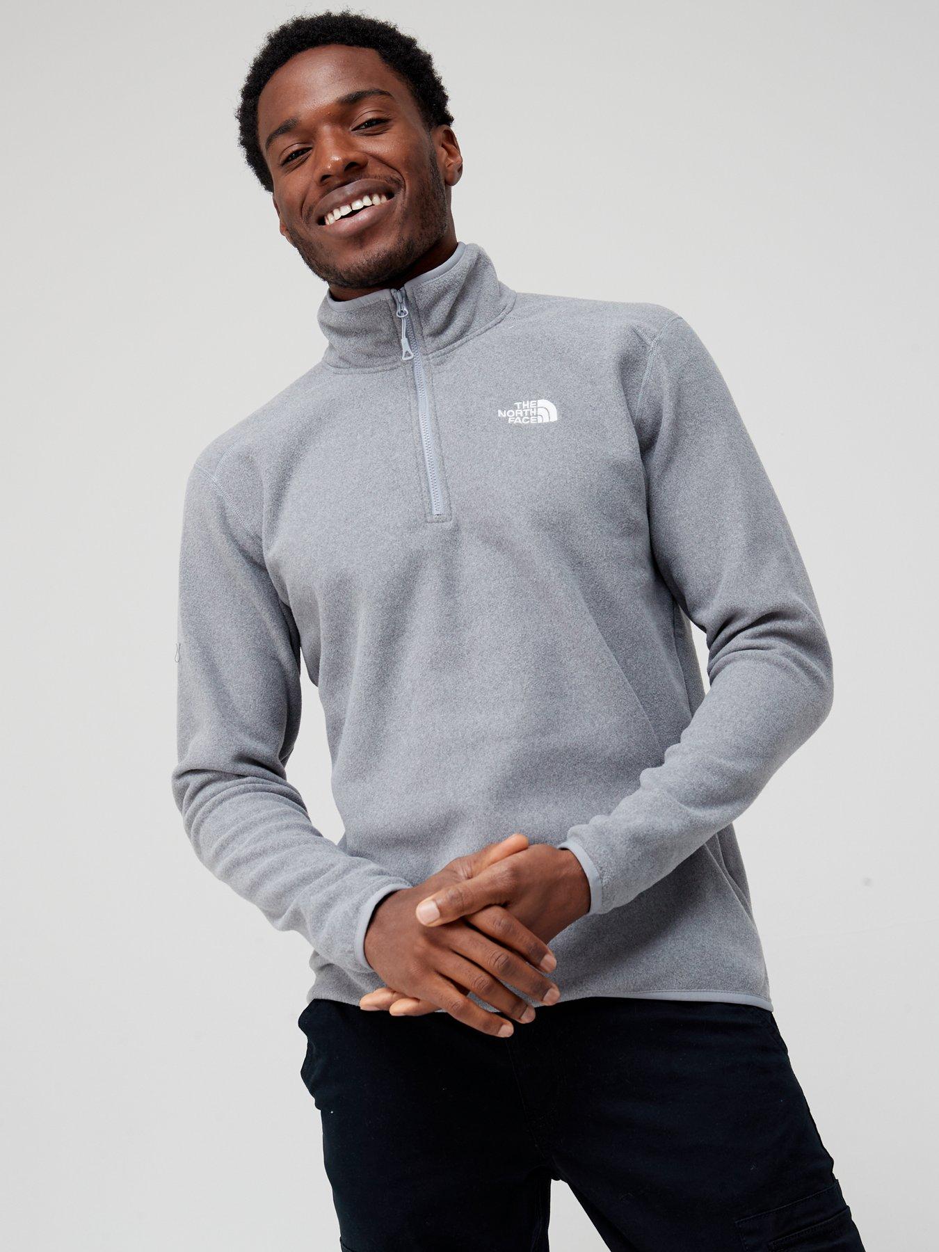 THE NORTH FACE 100 Glacier 1/4 Zip Top - Medium Grey Heather