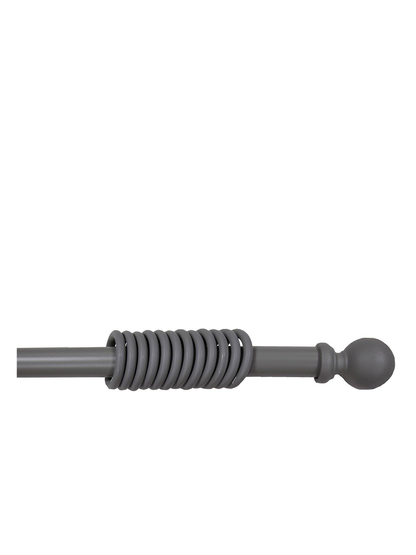 undefined Galloway Ball Finial 28mm Curtain Pole in Grey
