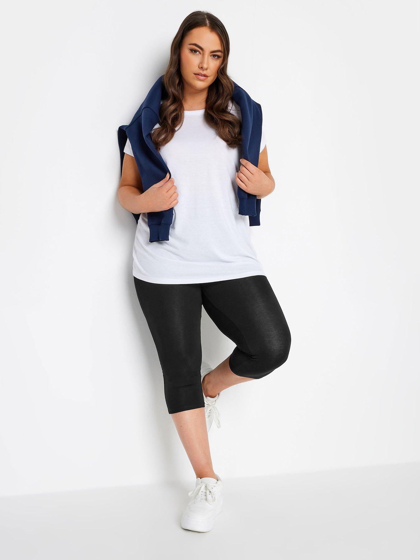 Image 3 of 4 of Yours Yours Control Crop Legging -&nbsp;Black