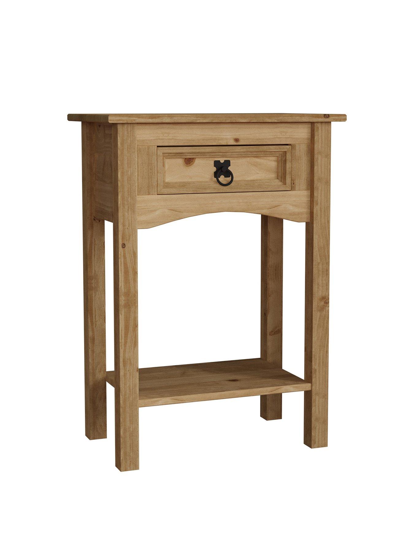 vida-designs-corona-solid-pine-1-drawer-console-tablestillFront
