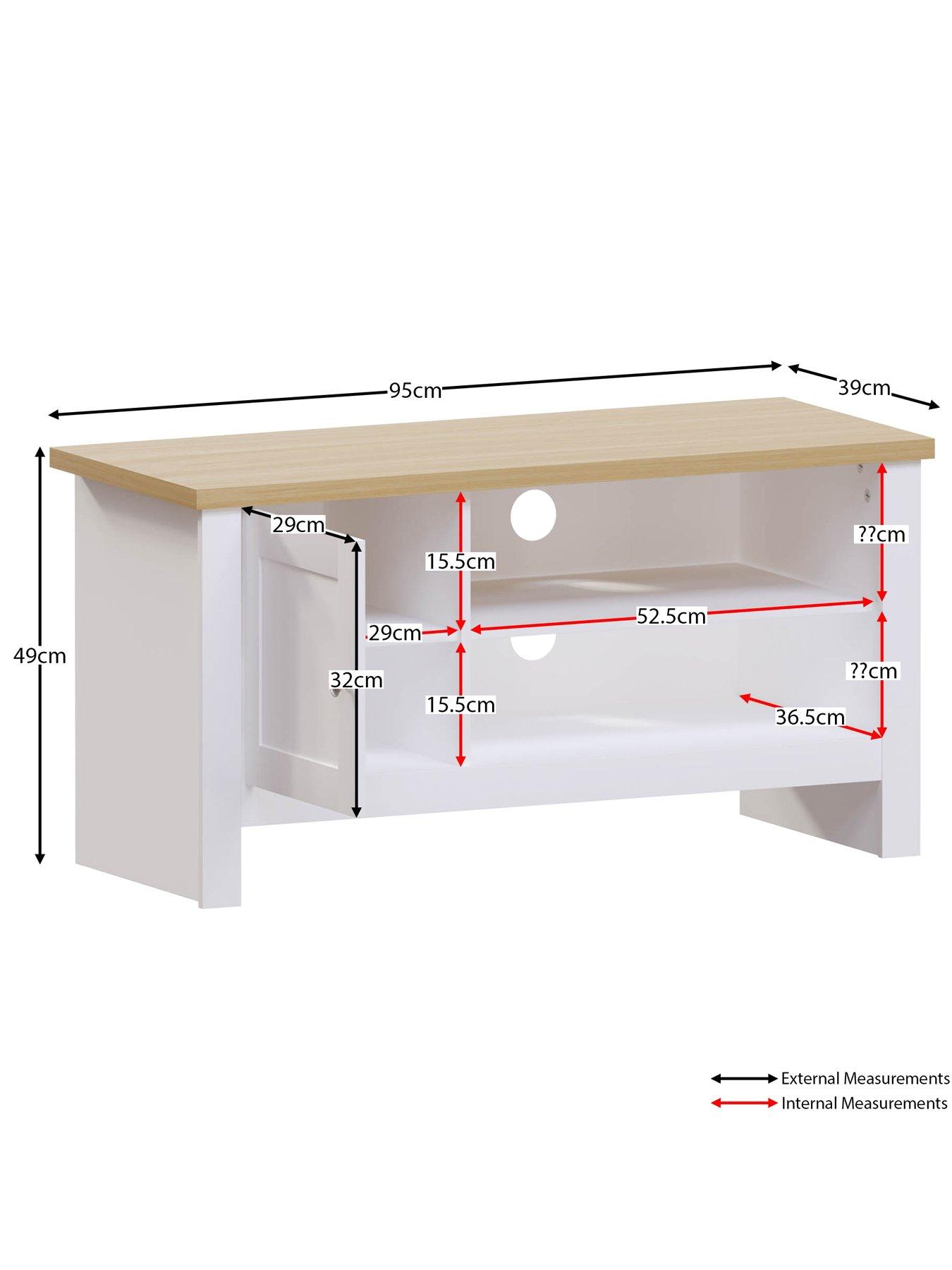 Image 6 of 6 of Vida Designs Arlington 1 Door TV&nbsp;Unit - Fits up to 43 inch TV&nbsp;- White