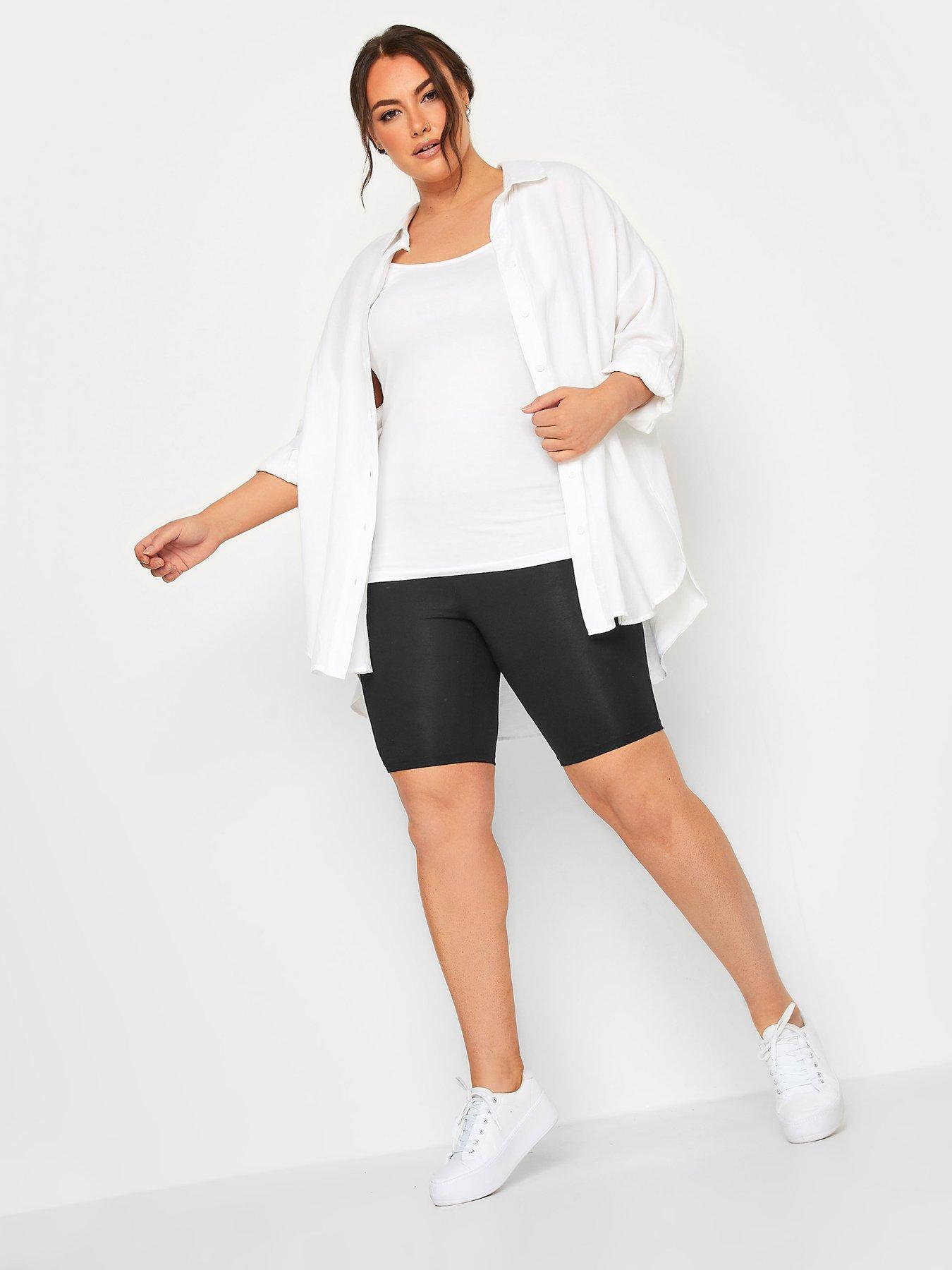 Image 2 of 3 of Yours Yours Control Legging Short. Black