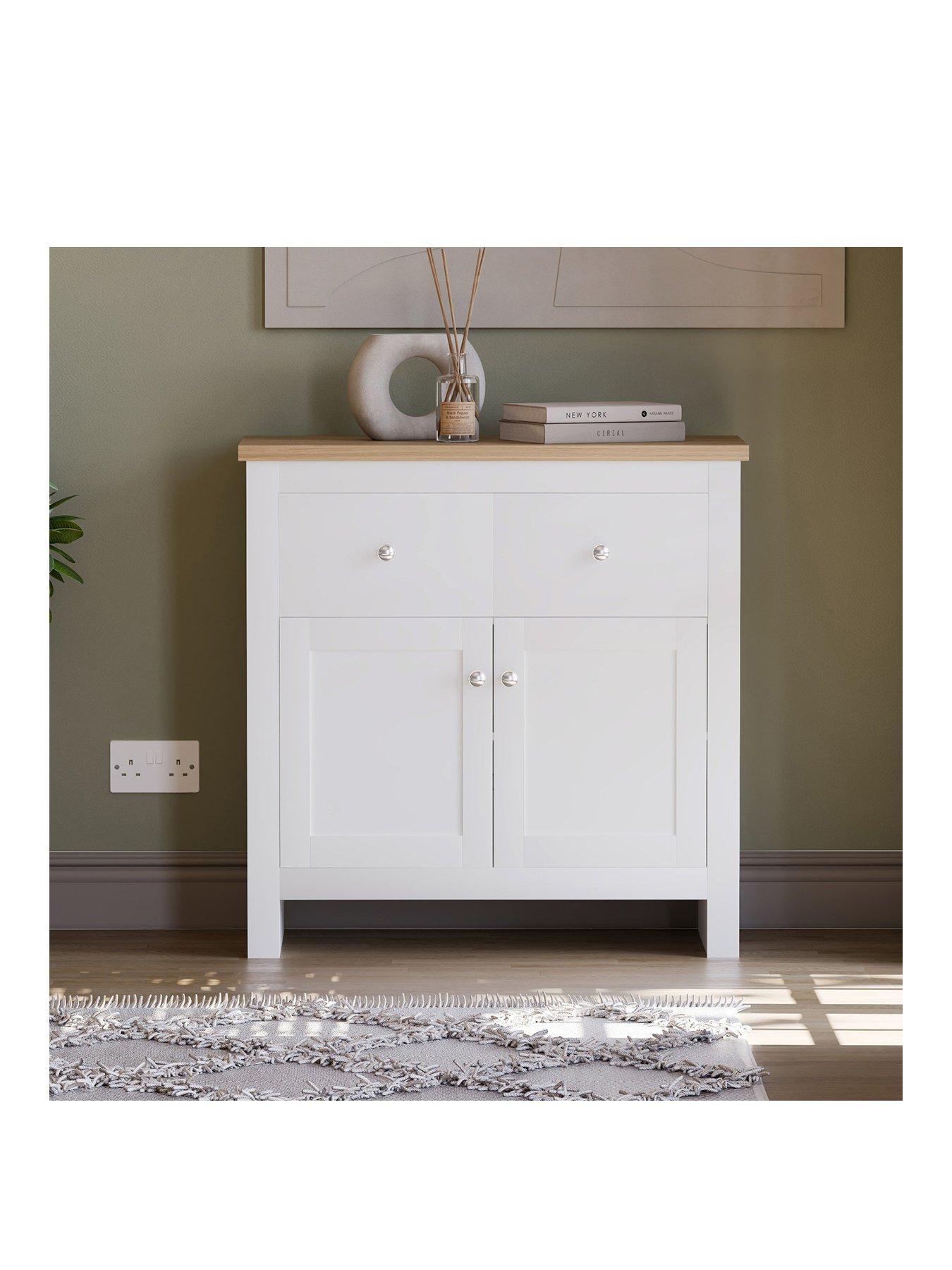 Image 3 of 6 of Vida Designs Arlington 2 Drawer, 2 Door Compact Sideboard - White