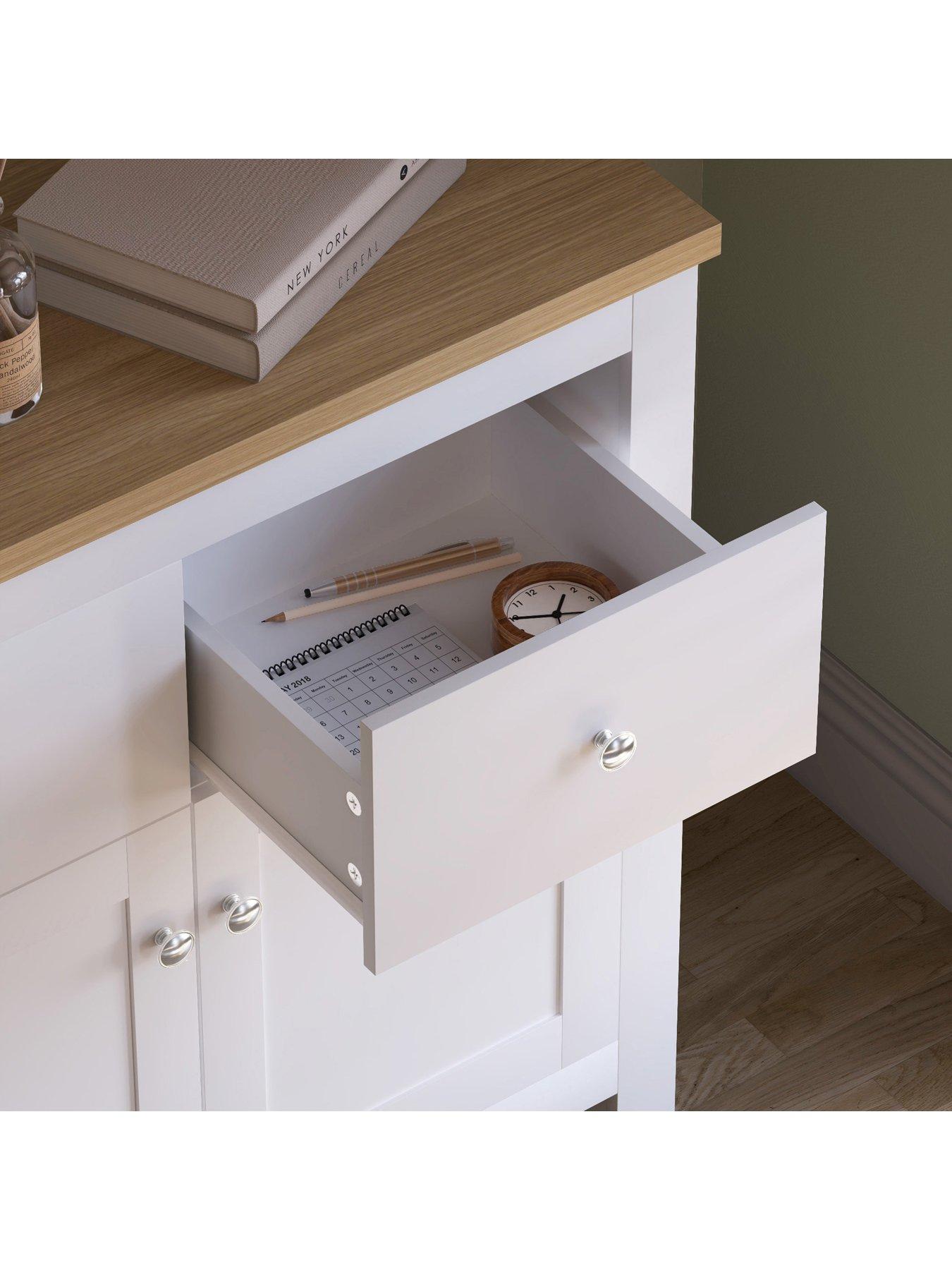 Image 5 of 6 of Vida Designs Arlington 2 Drawer, 2 Door Compact Sideboard - White