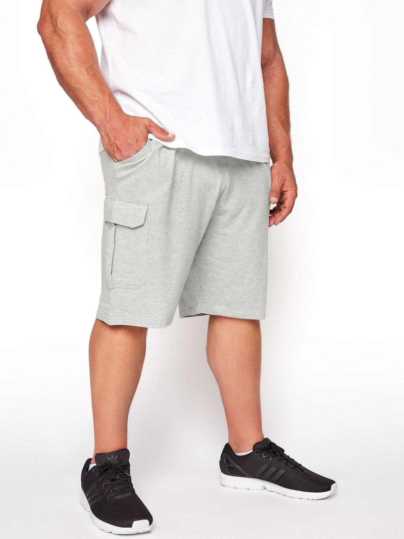 badrhino-badrhino-essential-jersey-cargo-shorts-marl-greyfront