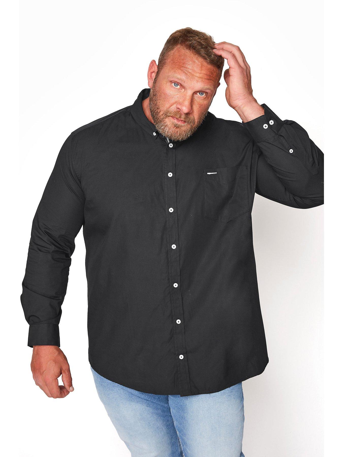 Image 1 of 2 of BadRhino BadRhino Essential Long Sleeve Poplin Shirt - Black