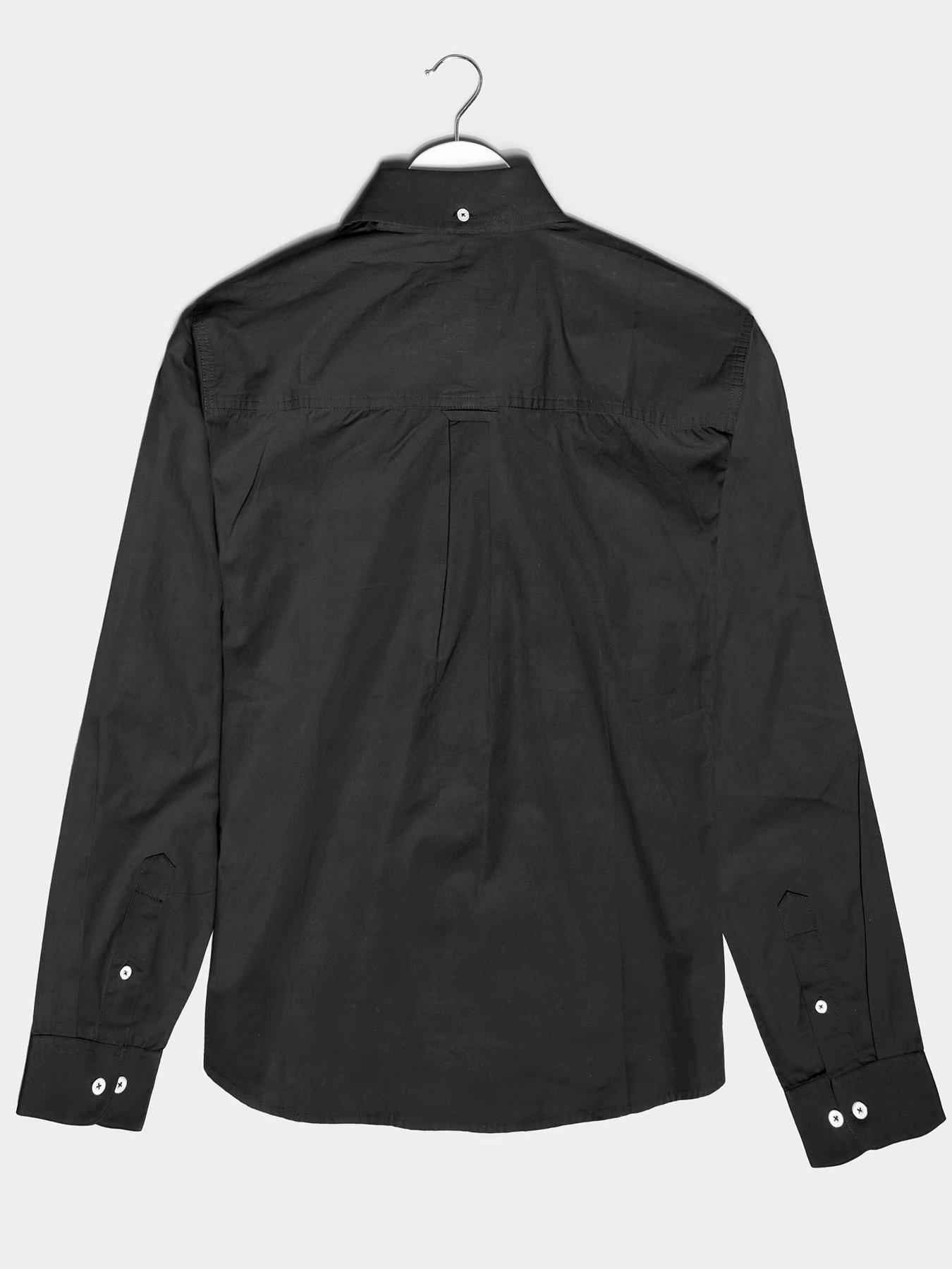 Image 2 of 2 of BadRhino BadRhino Essential Long Sleeve Poplin Shirt - Black