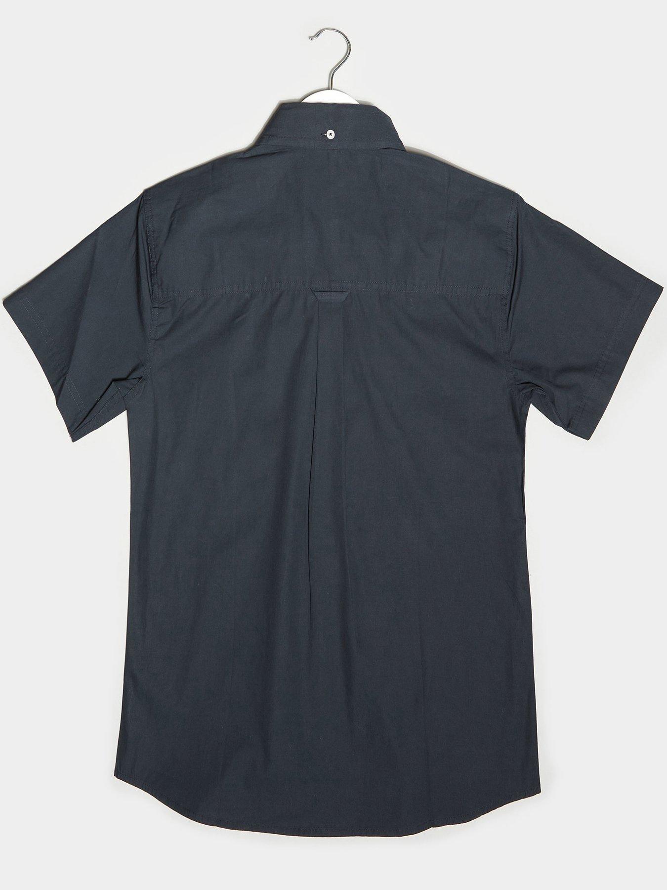 badrhino-badrhino-essential-navy-short-sleeve-poplin-shirt-navystillFront