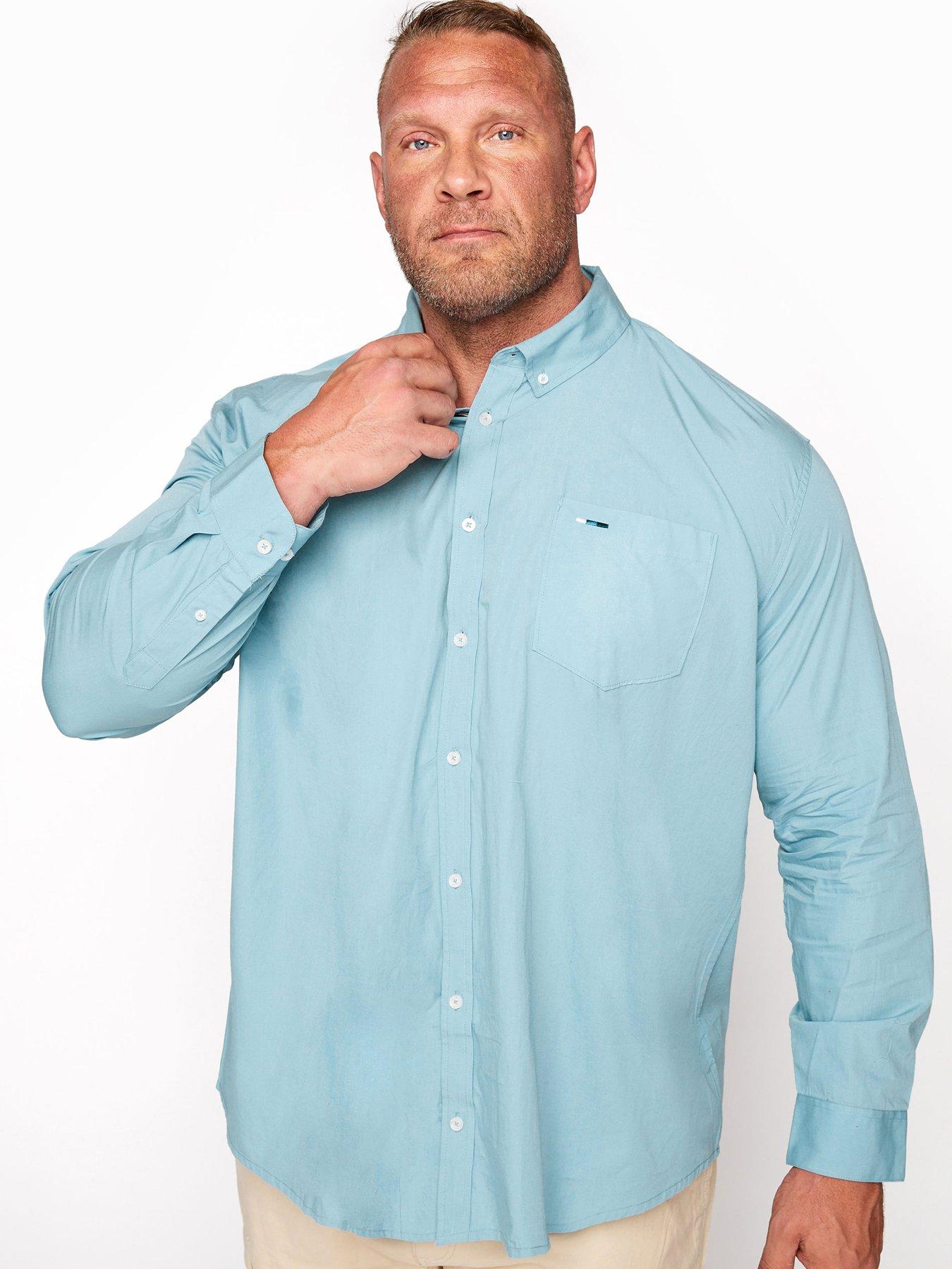 undefined BadRhino Essential Long Sleeve Poplin Shirt - Blue