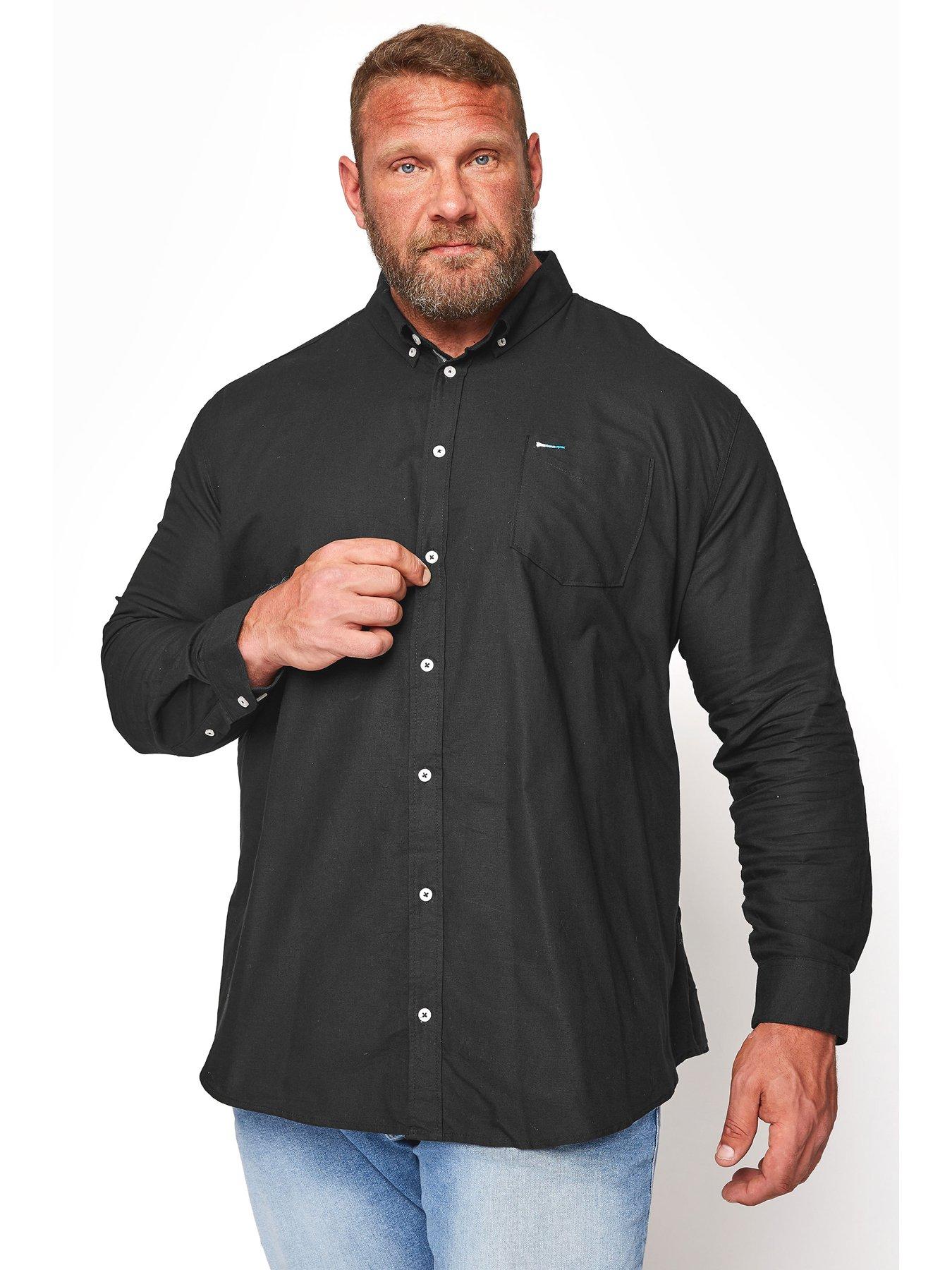 badrhino-badrhino-essential-smart-long-sleeve-oxford-shirt-black-black