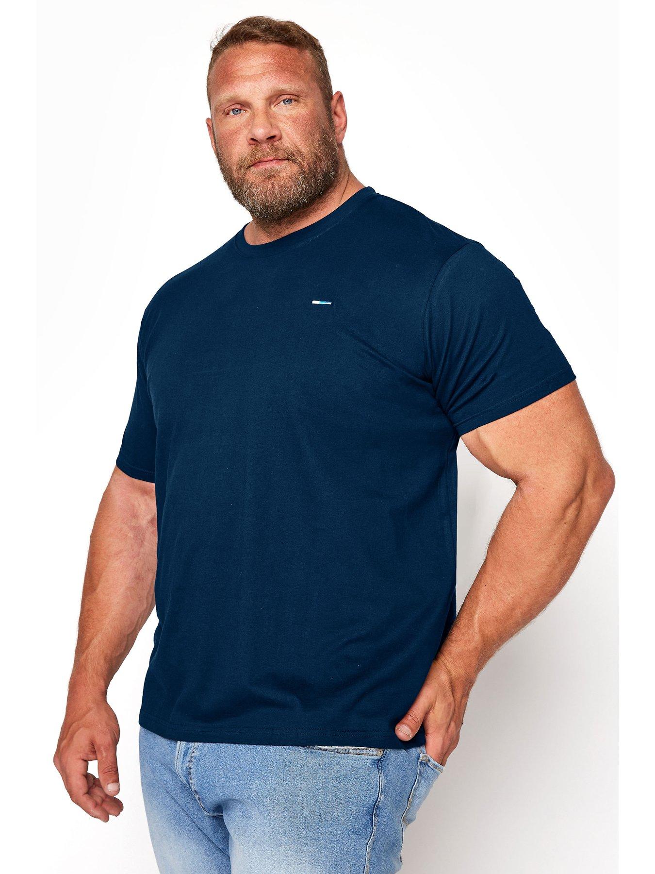 undefined BadRhino Essential Short Sleeve Plain T-Shirt - Navy