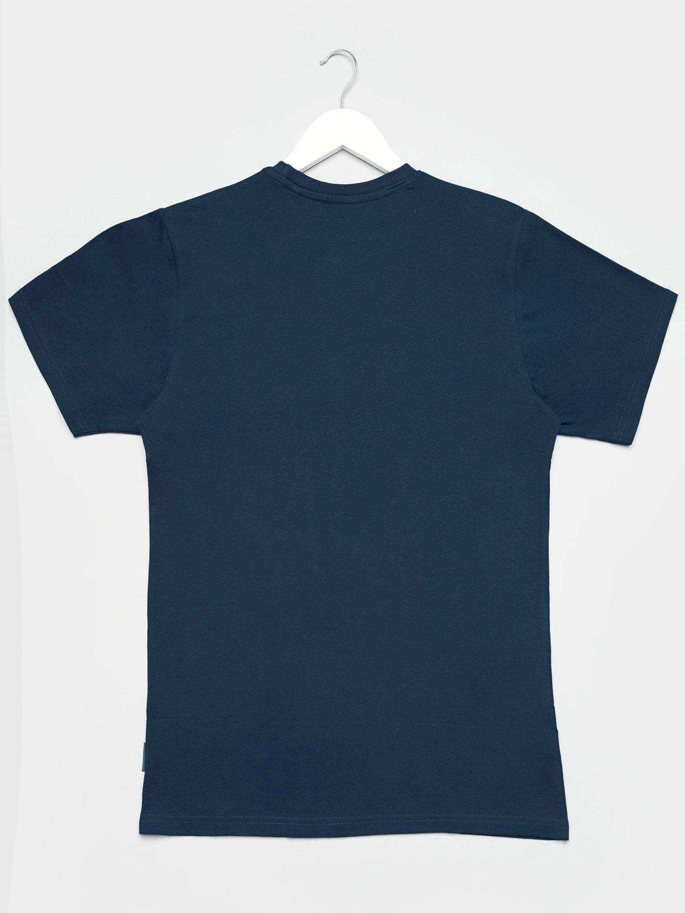 Image 2 of 2 of BadRhino BadRhino Essential Short Sleeve Plain T-Shirt - Navy
