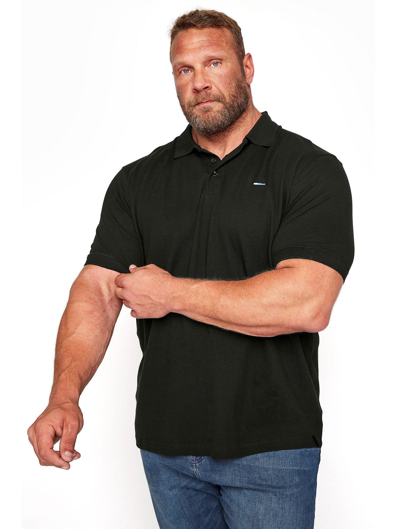 BadRhino BadRhino Essential Short Sleeve Plain Polo Shirt - Black