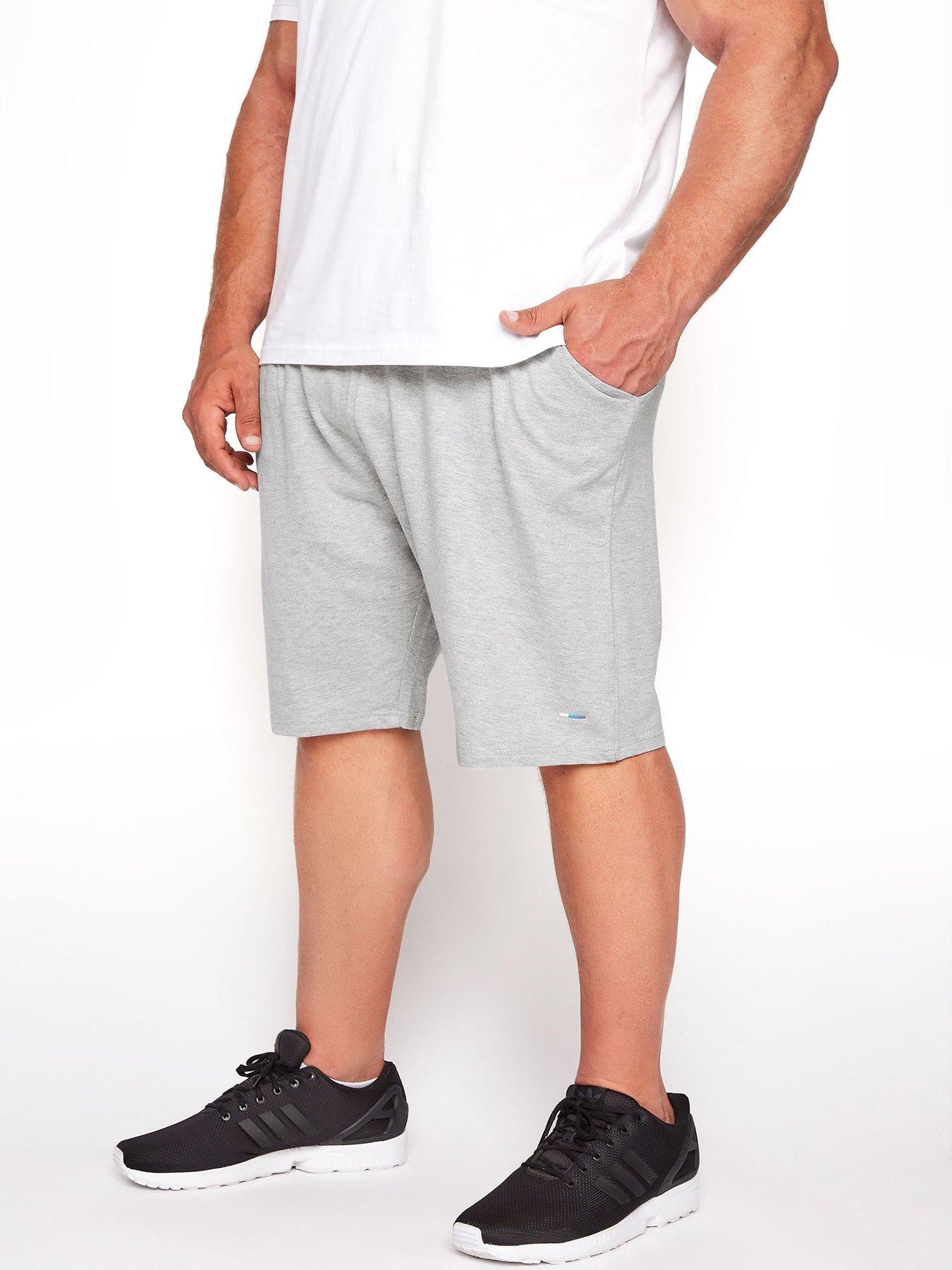 badrhino-badrhino-essential-jersey-sweat-shorts-marl-grey