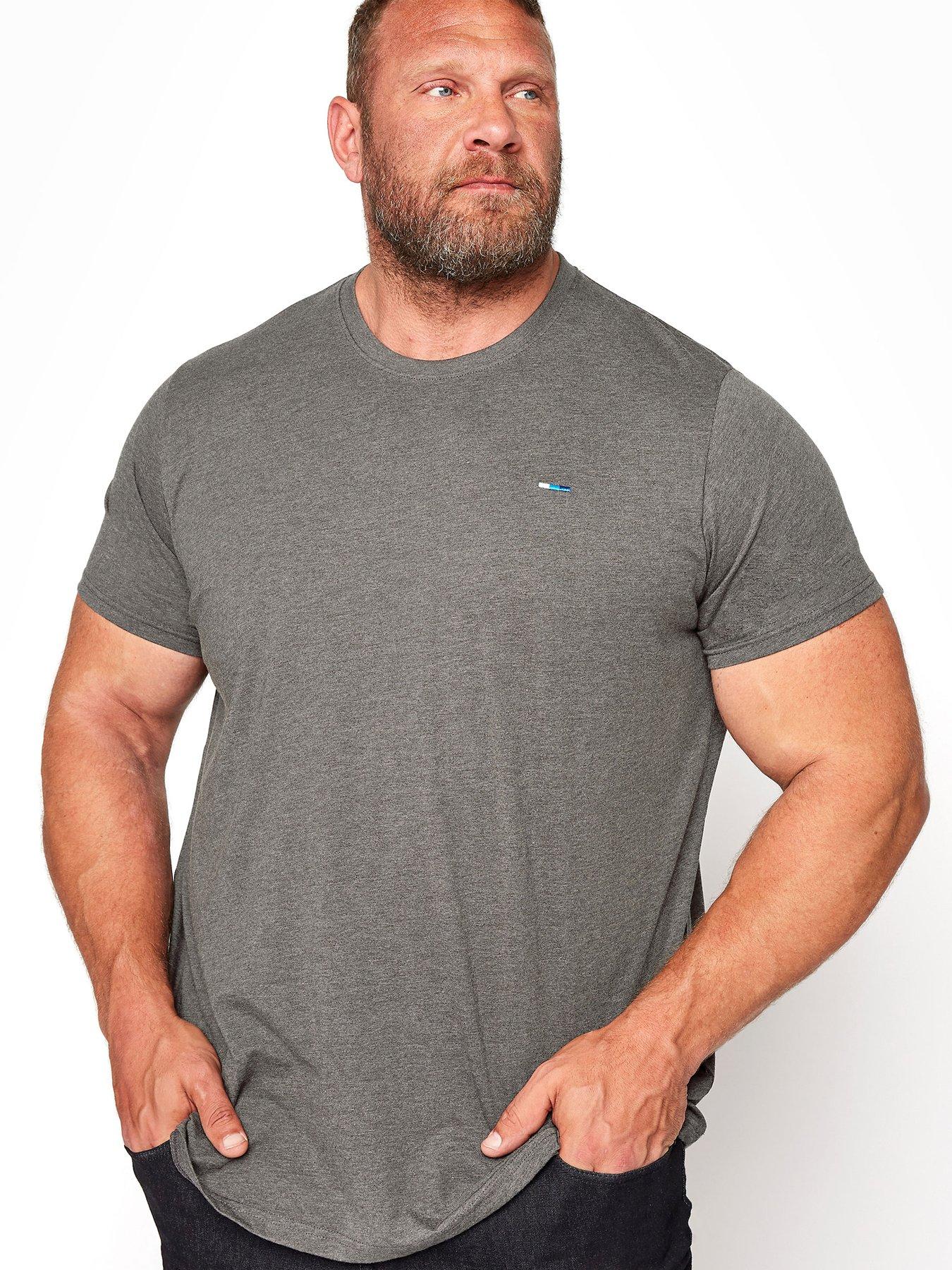 badrhino-badrhino-plain-crew-neck-short-sleeve-t-shirt-grey