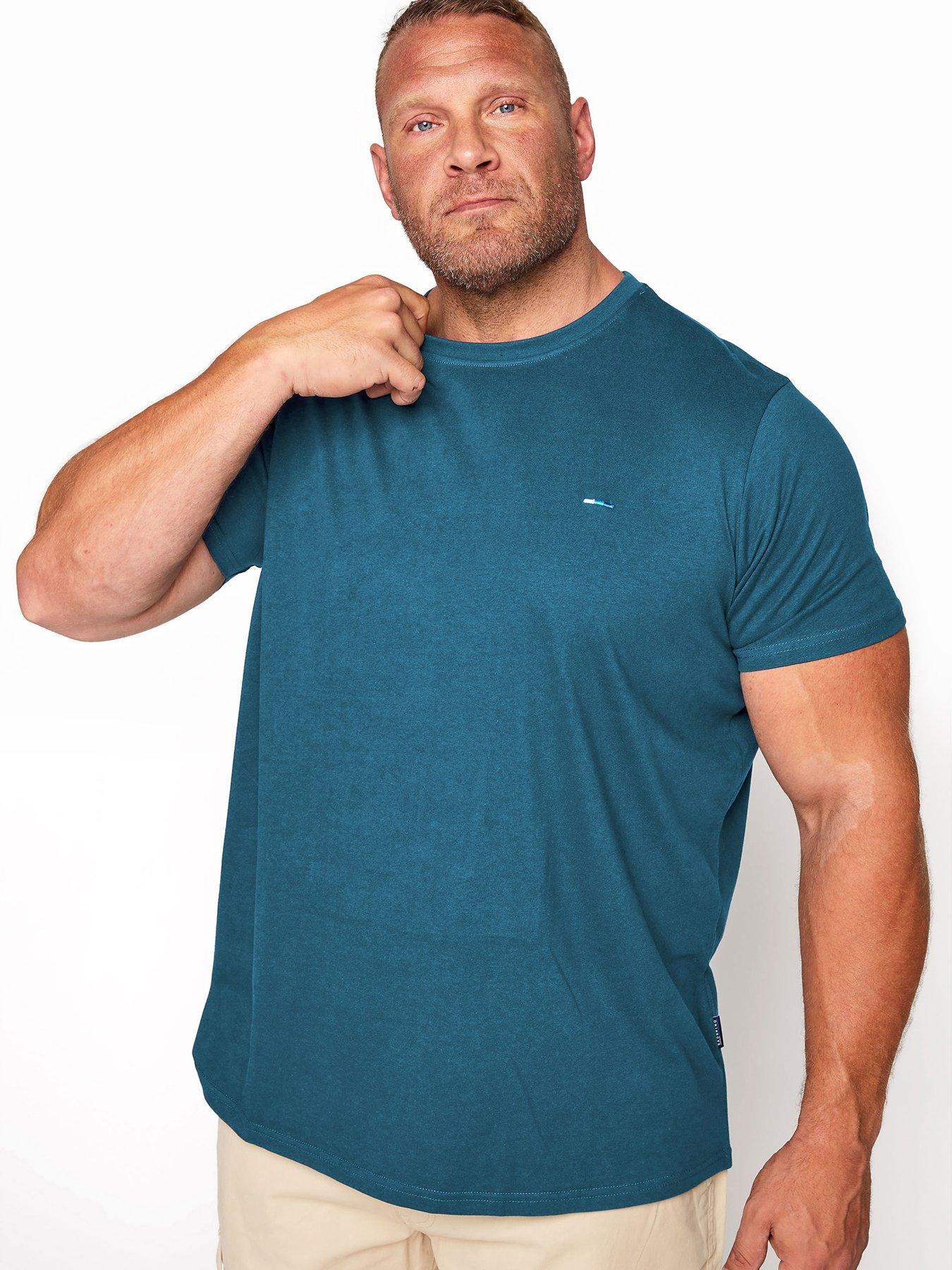 undefined BadRhino Plain Crew Neck Short Sleeve T-Shirt - Blue