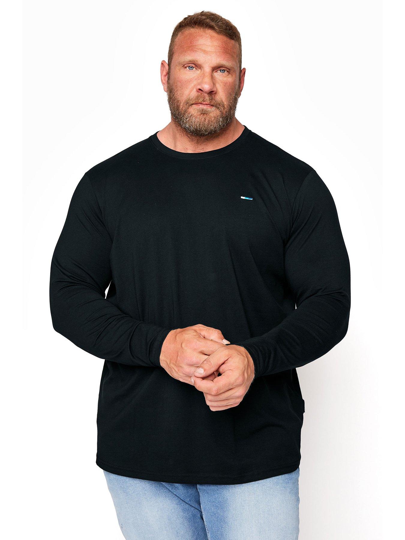 Image 1 of 2 of BadRhino BadRhino Essential Plain Long Sleeve T-Shirt - Black